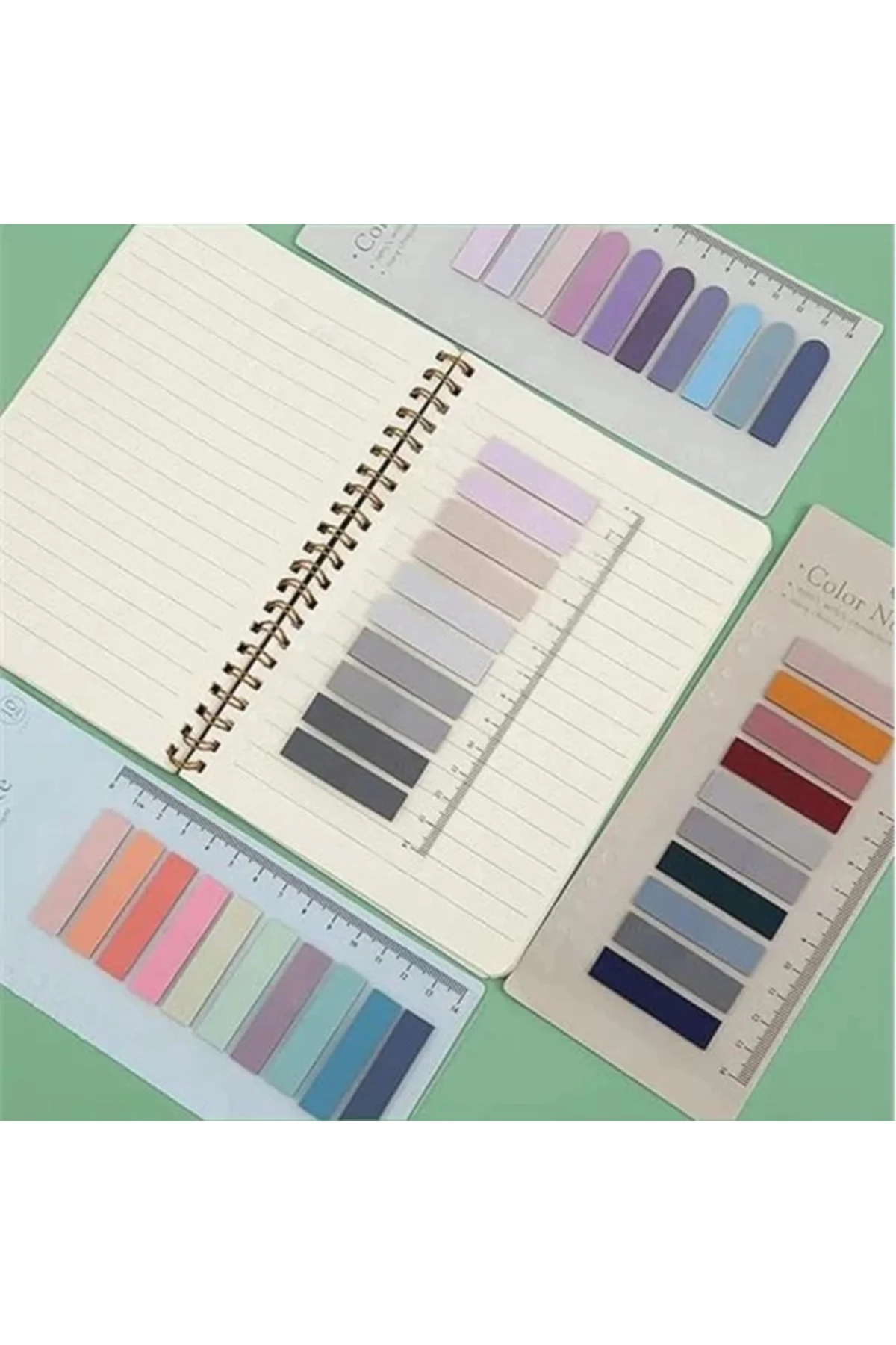 Sticky Notes Şeffaf Renkli Yapışkan Not Kağıtları Defter Yer İmleri Etiket Ayraç 10 Renk 200