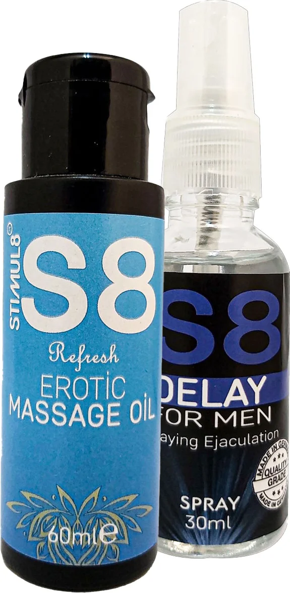 Stımul8 Erotik Masaj Yağı Seti - 60ml Yağ + 30ml Geciktirici Sprey Fiyatı, Yorumları ve Özellikleri