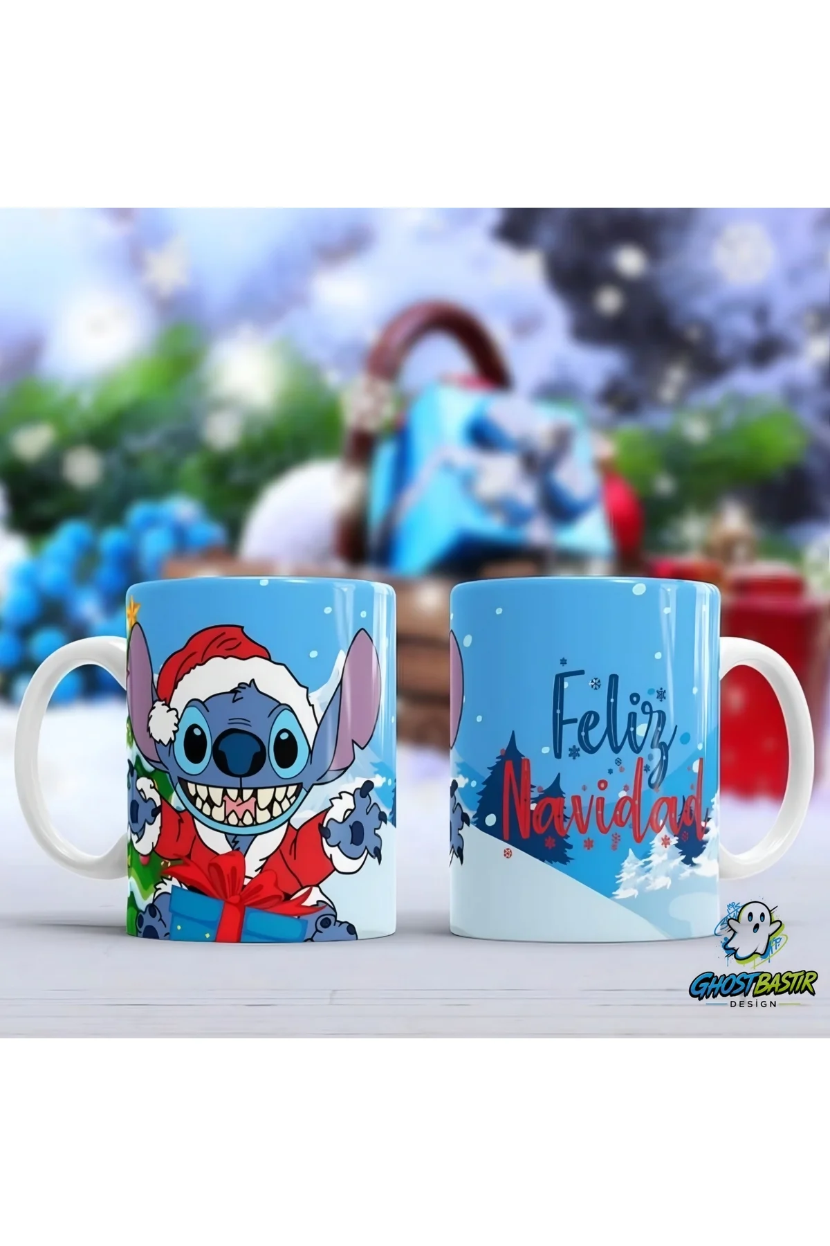 Stitch Noel | Yılbaşı Kupa Bardak | Tek Adet K0692