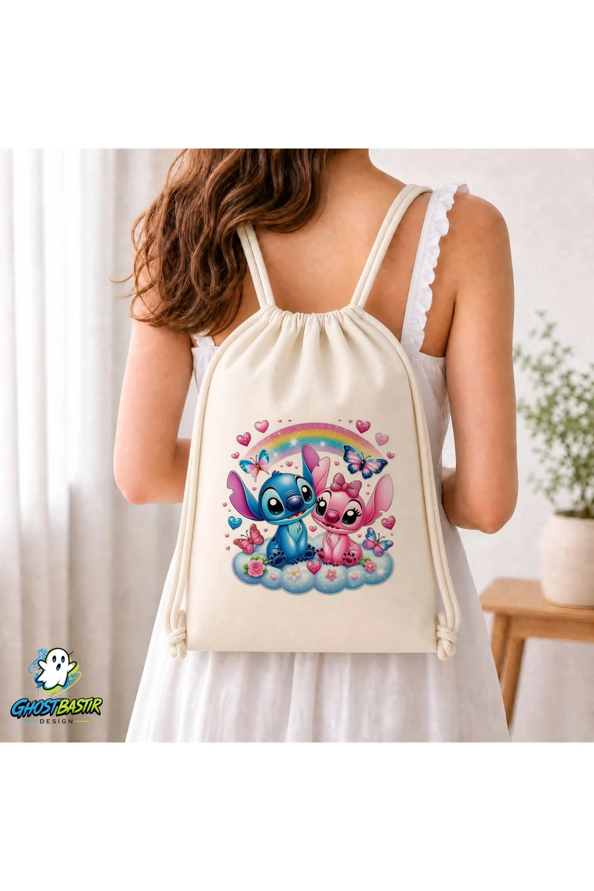 Stitch ve Angel Büzgülü Keten Çanta C290 Fiyatı, Yorumları ve Özellikleri