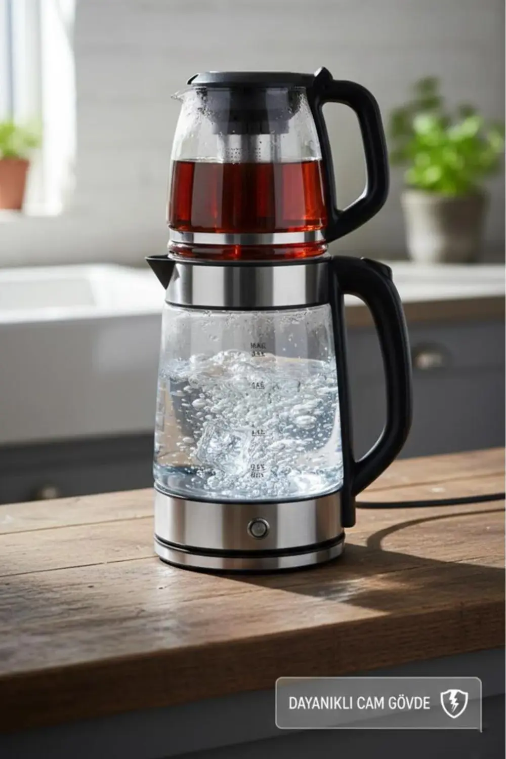 - STM-5848 Elektrikli Cam Çay Makinesi 1500 W