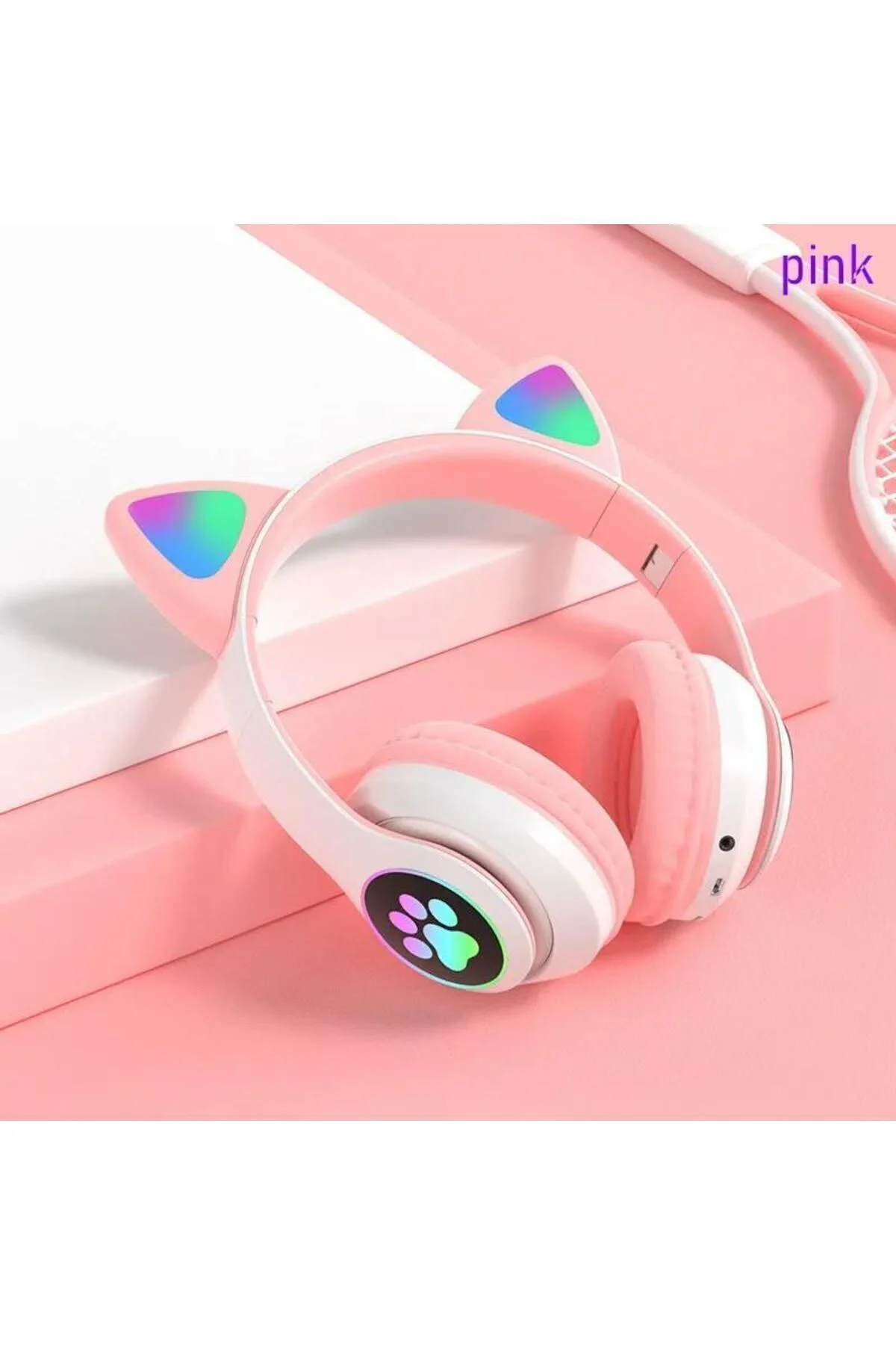 STN-28 Pembe Kulak Üstü Kablosuz Bluetooth Kulaklık