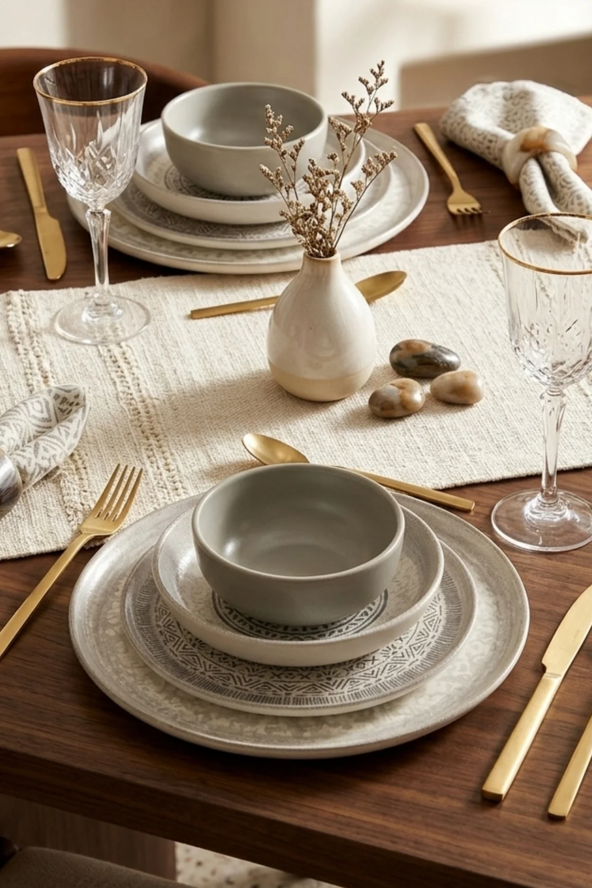Stone Nordic Yemek Takımı 8 Parça 2 Kişilik 21426-27
