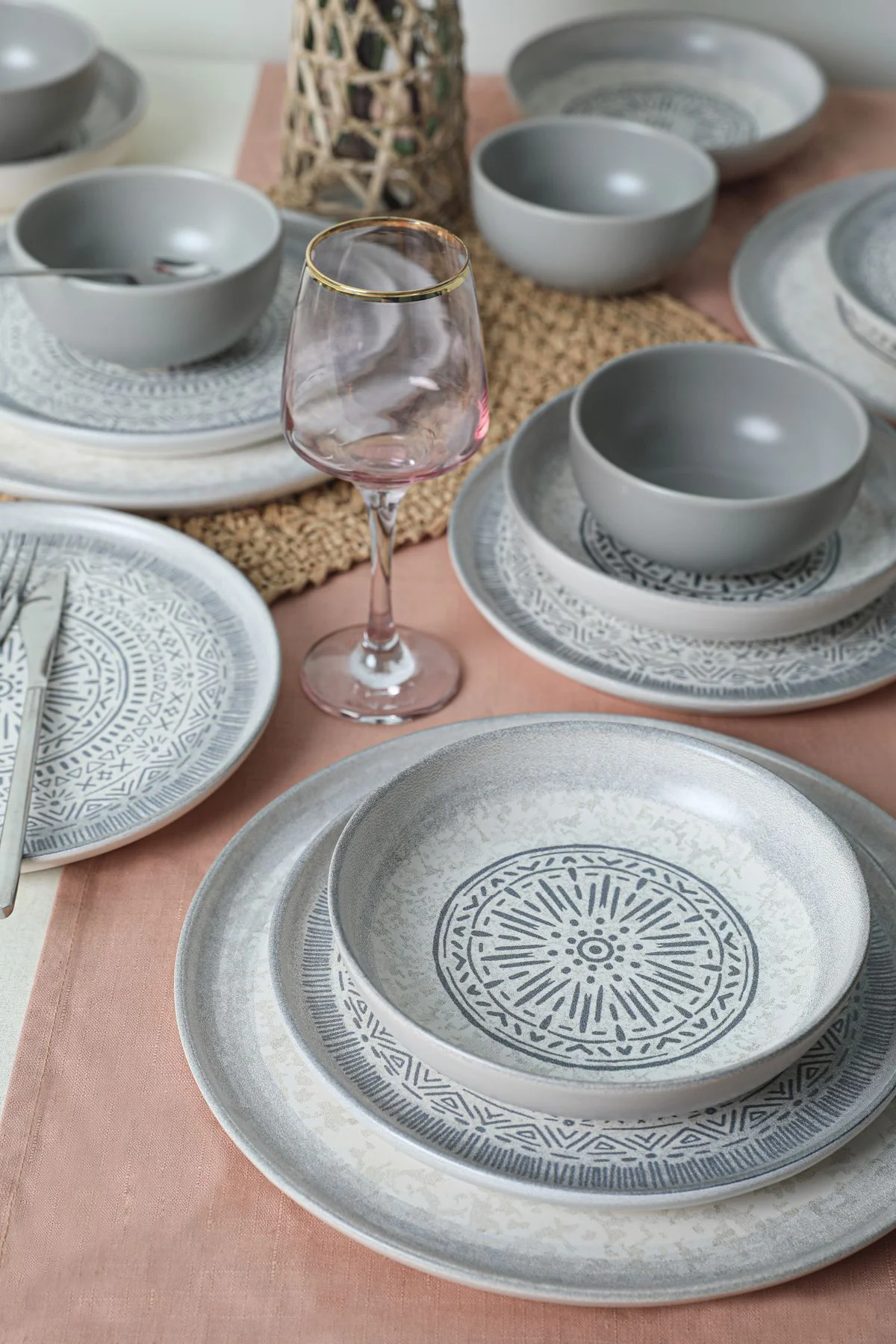 Stone Nordic Yemek Takımı 24 Parça 6 Kişilik 21426-27