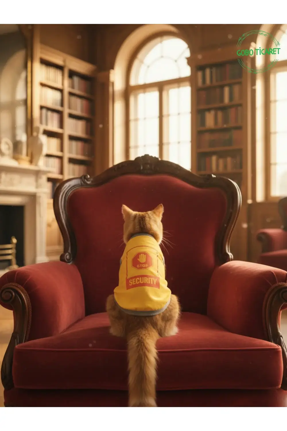 Stop Security (Güvenlik) Desenli Kedi ve Köpek Kıyafeti–Sevimli E
