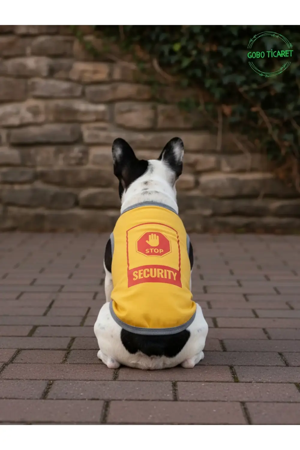 Stop Security (Güvenlik) Desenli Kedi ve Köpek Kıyafeti–Sevimli E