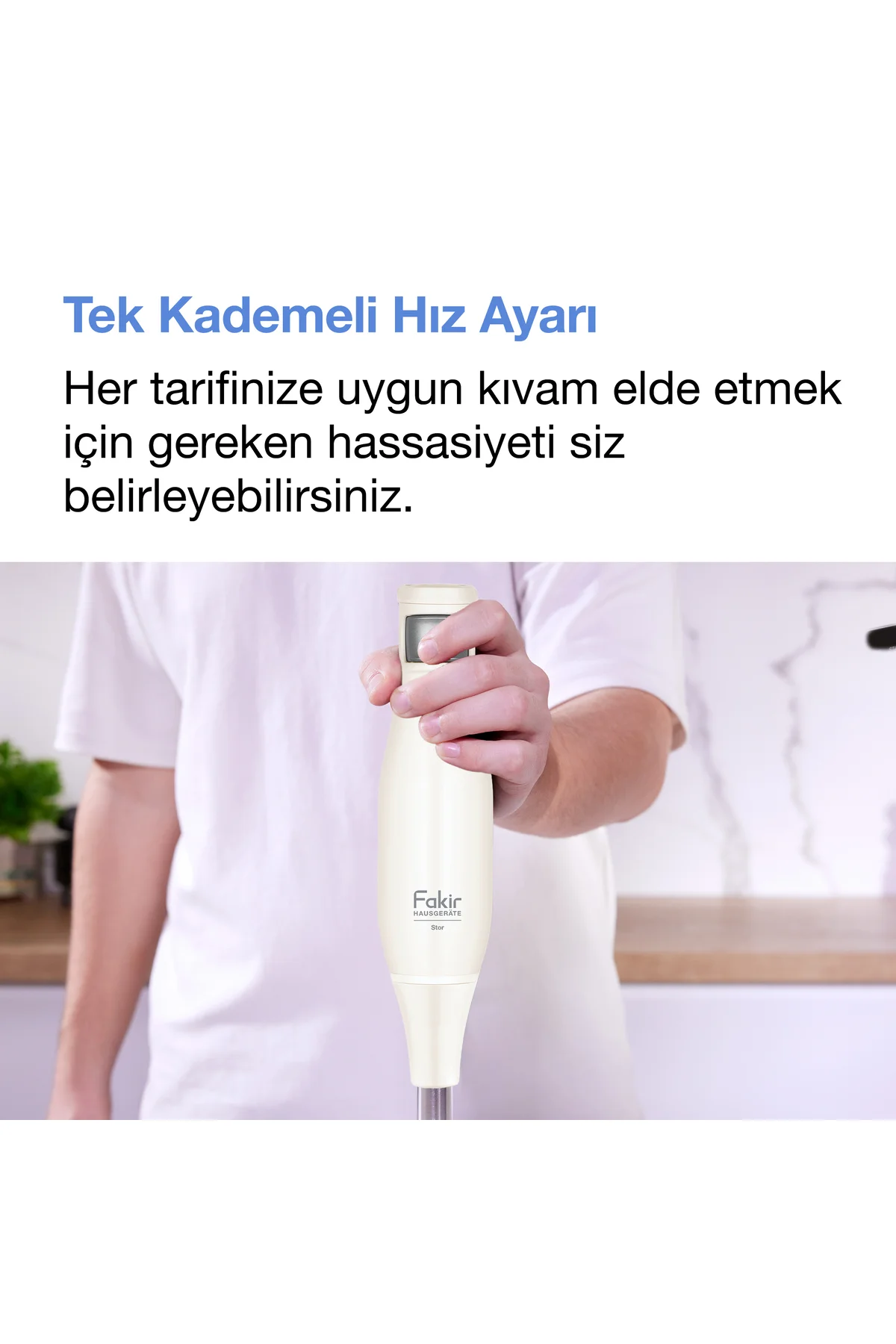 Stor Blender Seti Krem 1000W – Paslanmaz Çelik Bıçaklı 2 Hızlı Ço