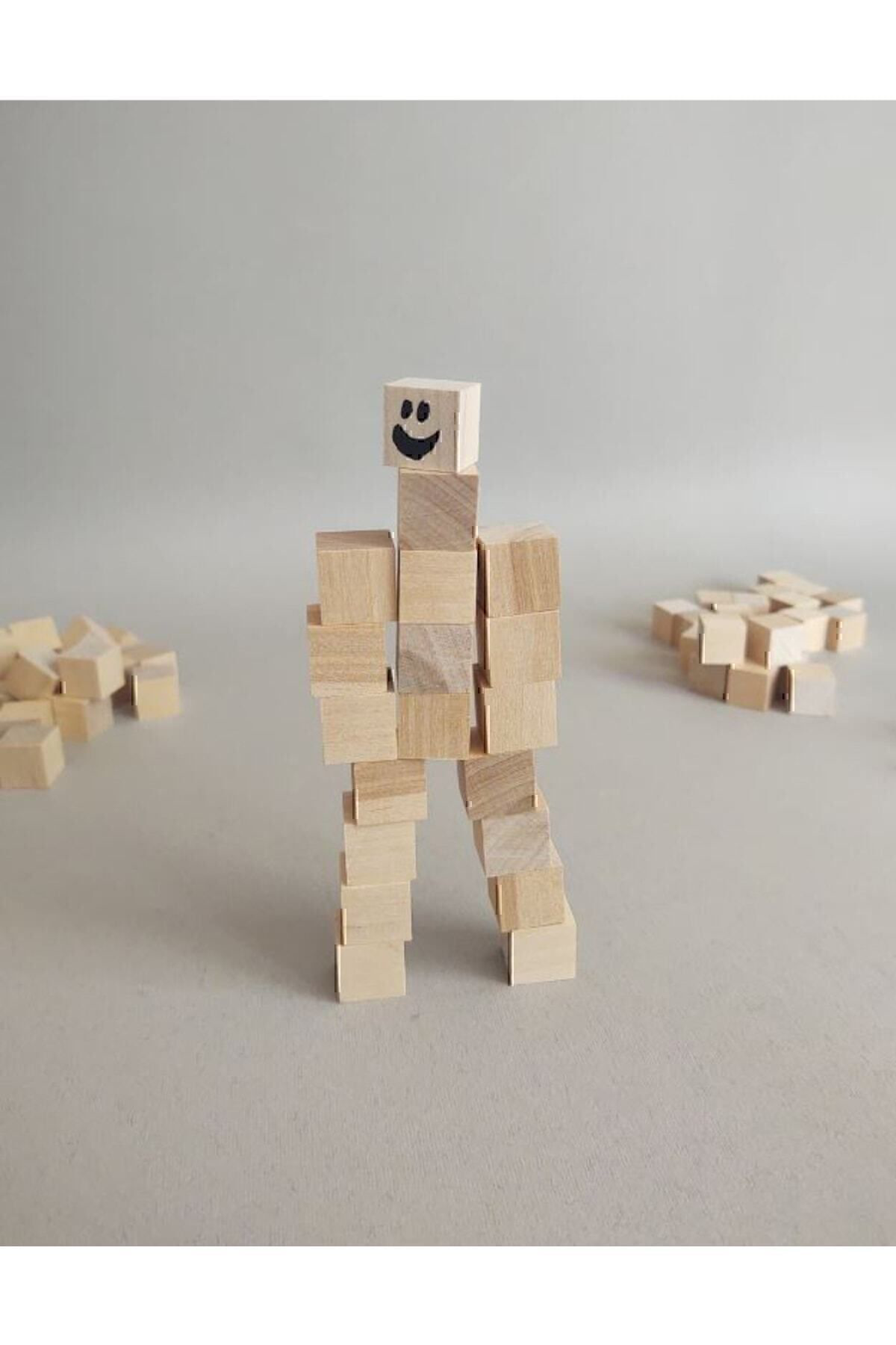 Goart Store Ahşap Küp Bloklar 2 Cm - 100 Adet - Doğal Ahşap Küp