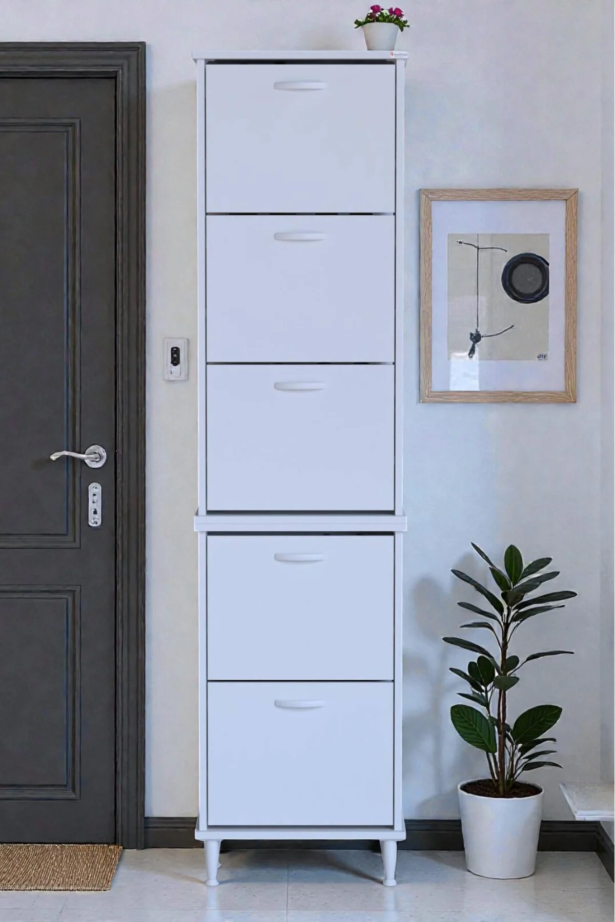 Store Ayaklı Beyaz Ayakkabılık 52 cm Kapı Önü/Giyim Odası/Antre U Store Ayaklı Beyaz Ayakkabılık 52 cm Kapı Önü/Giyim Odası/Antre U