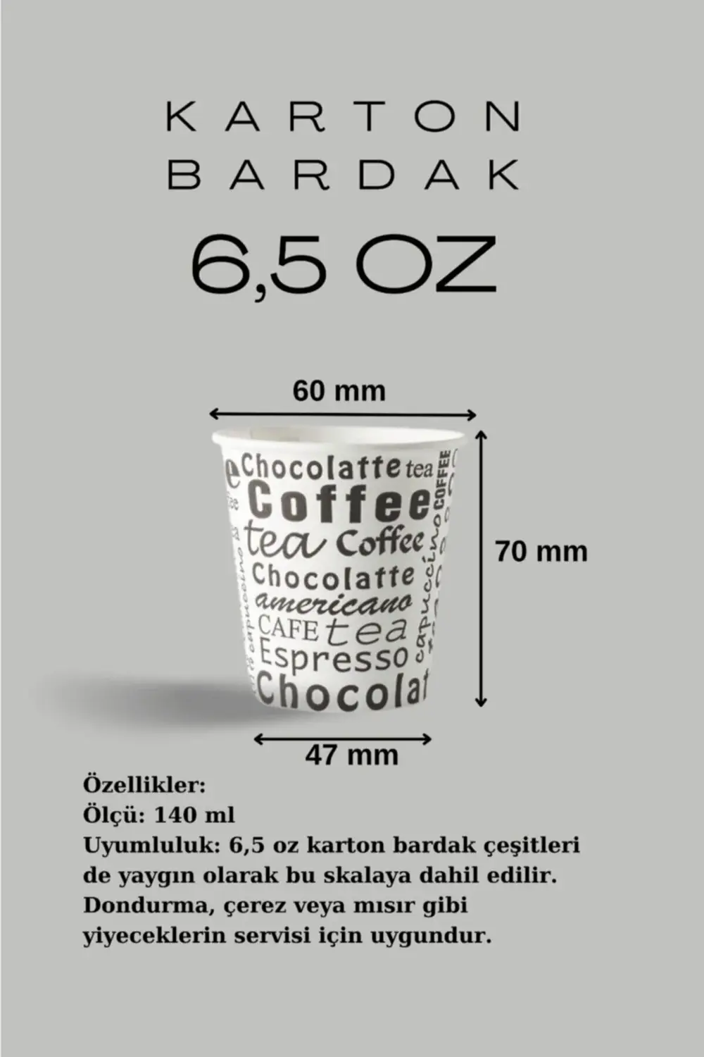 Store Karton Bardak 6.5 Oz Adet: 100