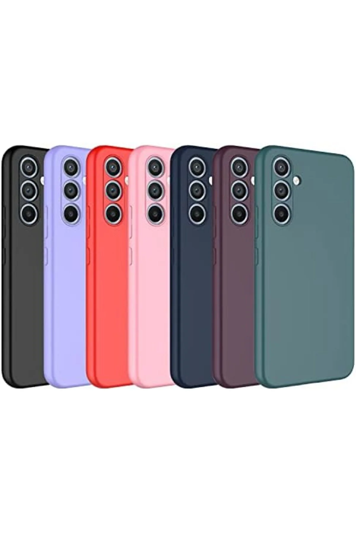 Storesellm Galaxy A54 ile Uyumlu Kılıf Kadife iç Yüzeyli Silikon 