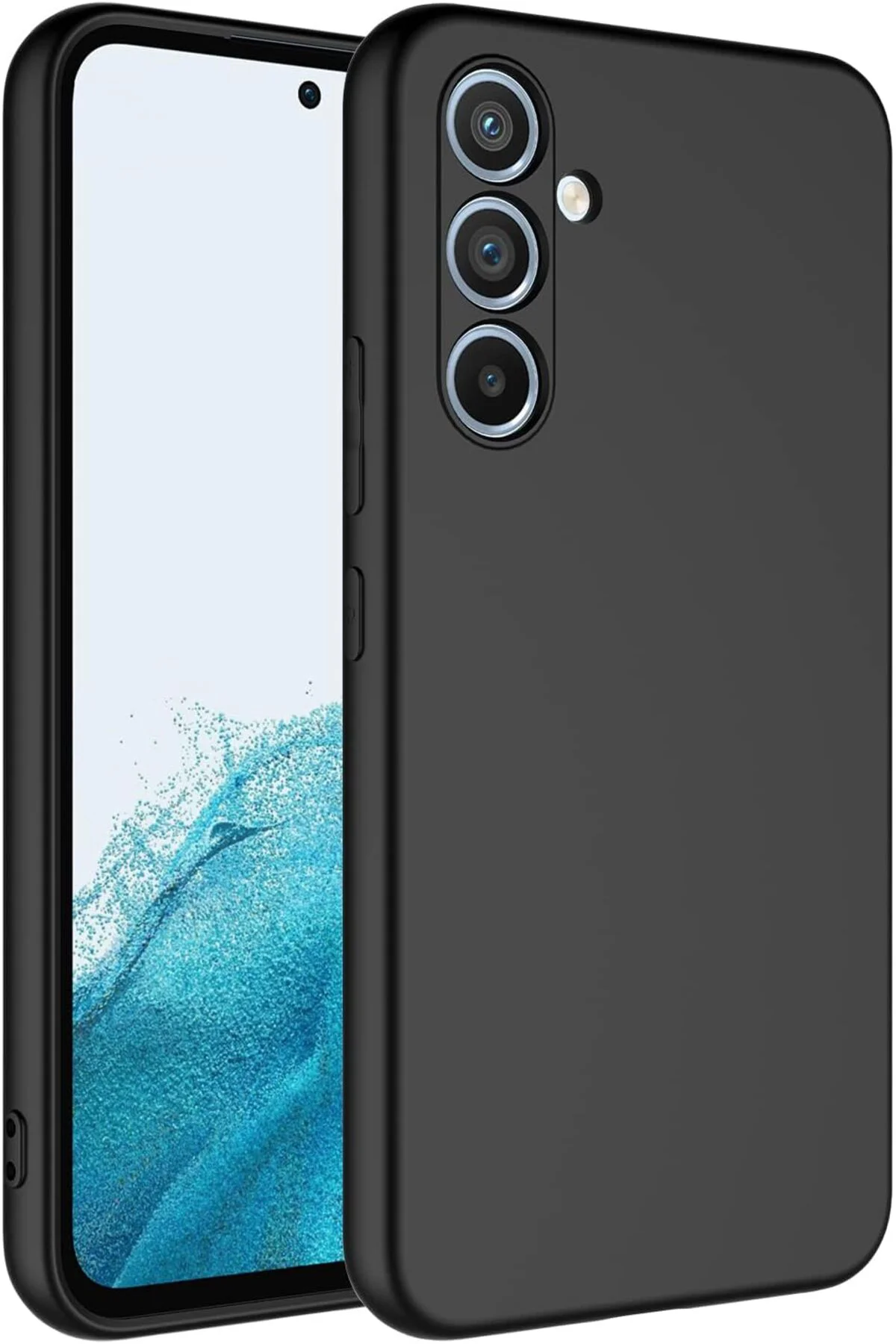 Storesellm Galaxy A54 ile Uyumlu Kılıf Kadife iç Yüzeyli Silikon 