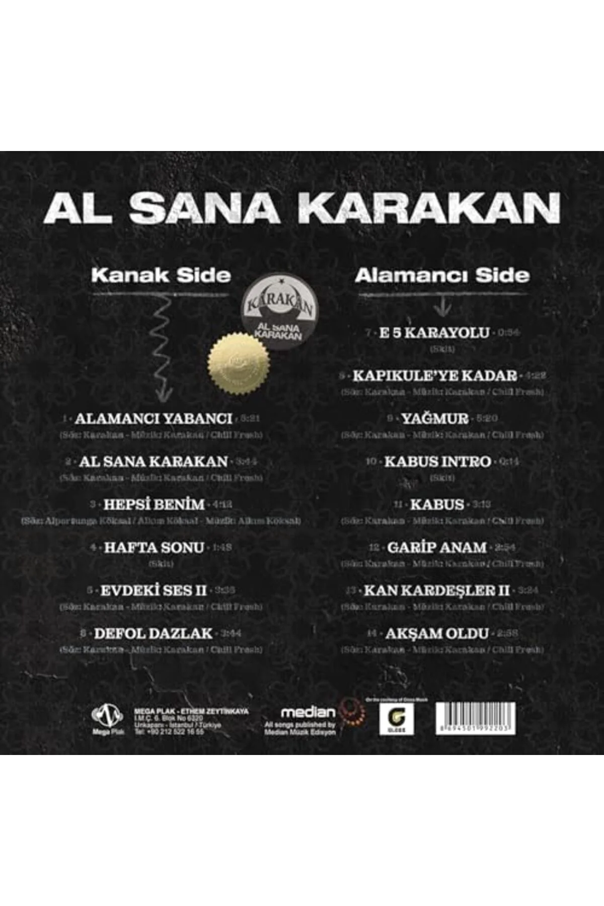 Storesellm Karakan Al Sana Karakan Plak Türkçe Rap Müzik Albümü, 