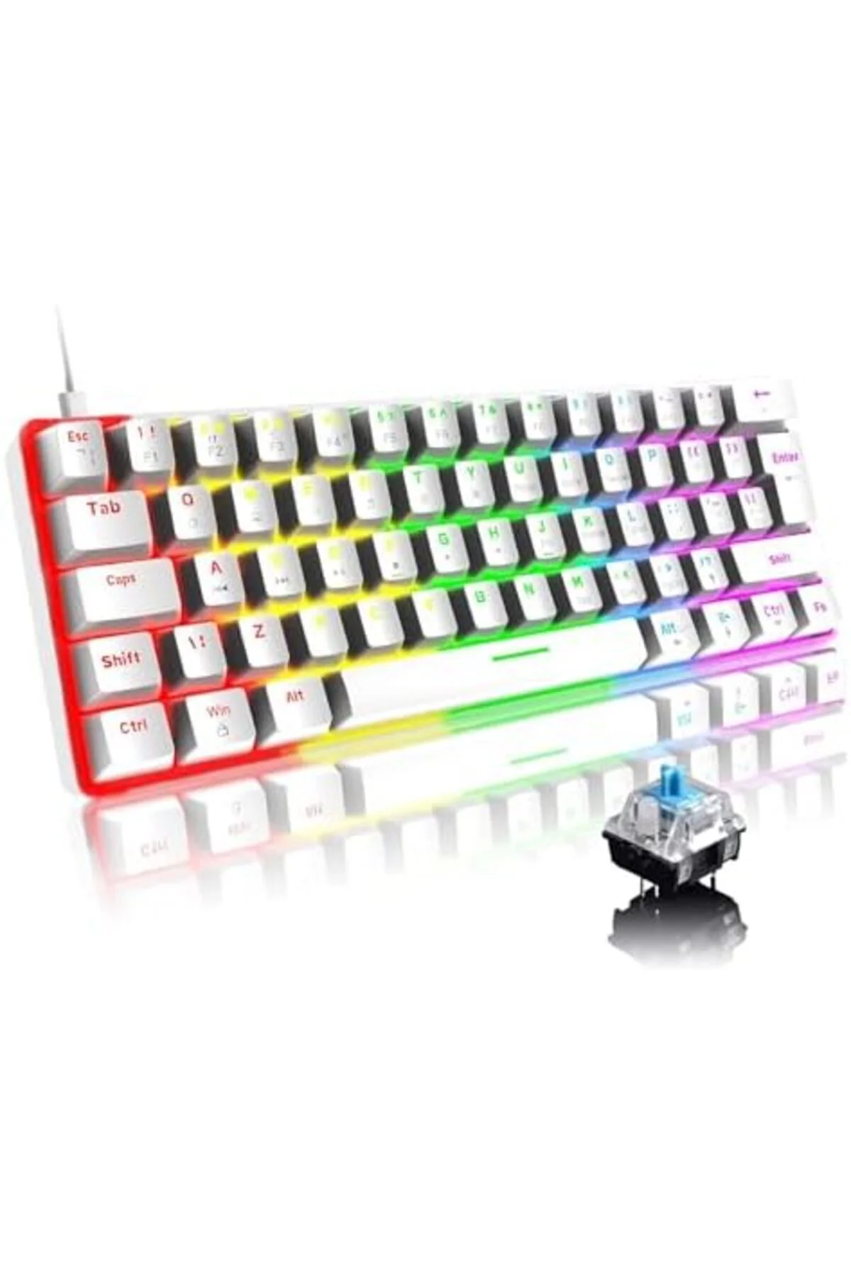 Storesellm Oyuncu Klavyesi RGB Klavye 20 Modlu Ayarlanabilir Renk