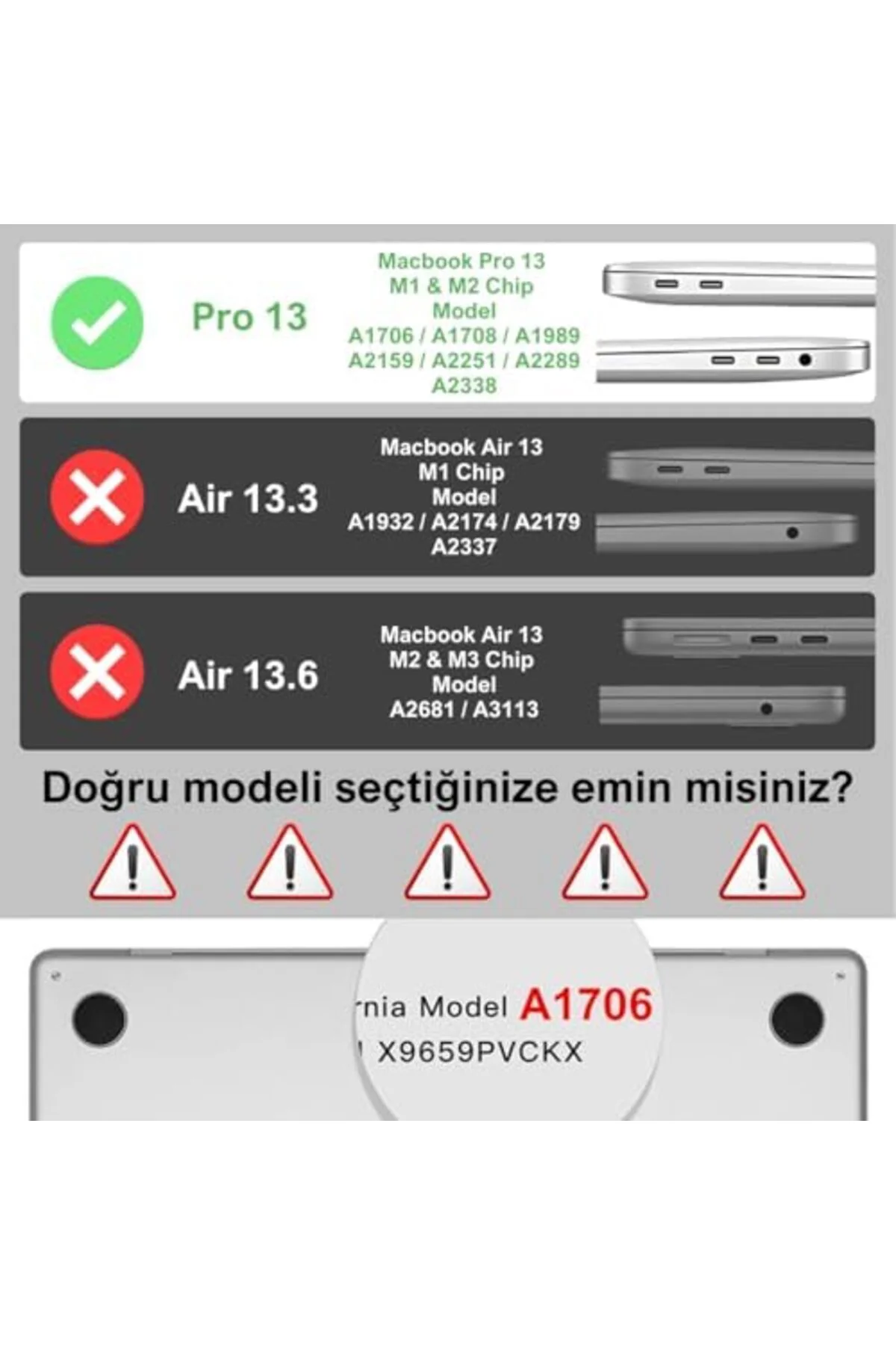 Storesellm Pro 13" 2020-2022 M1-M2 Çip ile Uyumlu Şeffaf Dayanıkl
