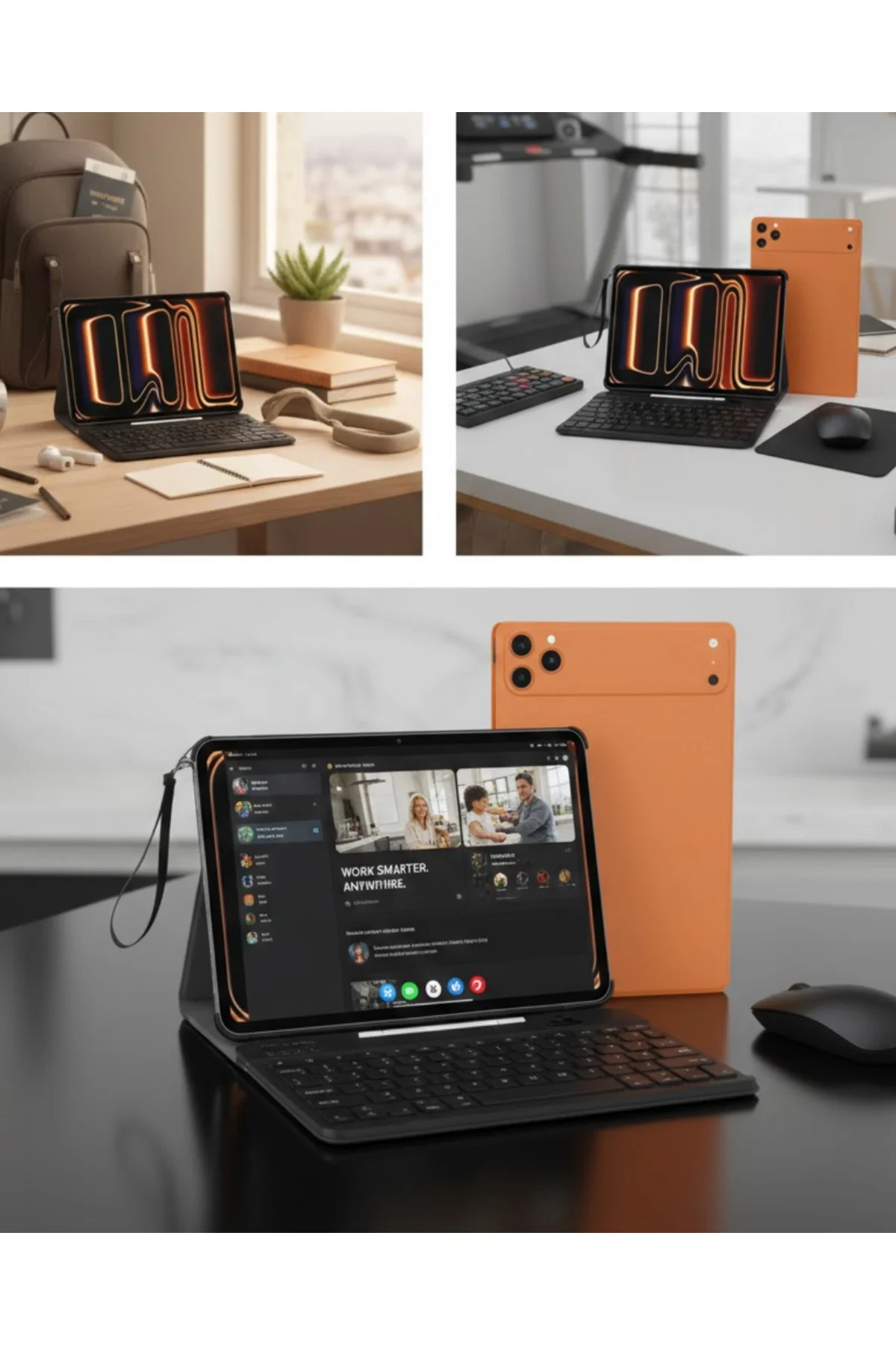 STOROZAL Tablet PC Klavyeli Set Geniş Ekran Yüksek Depolama ve (6