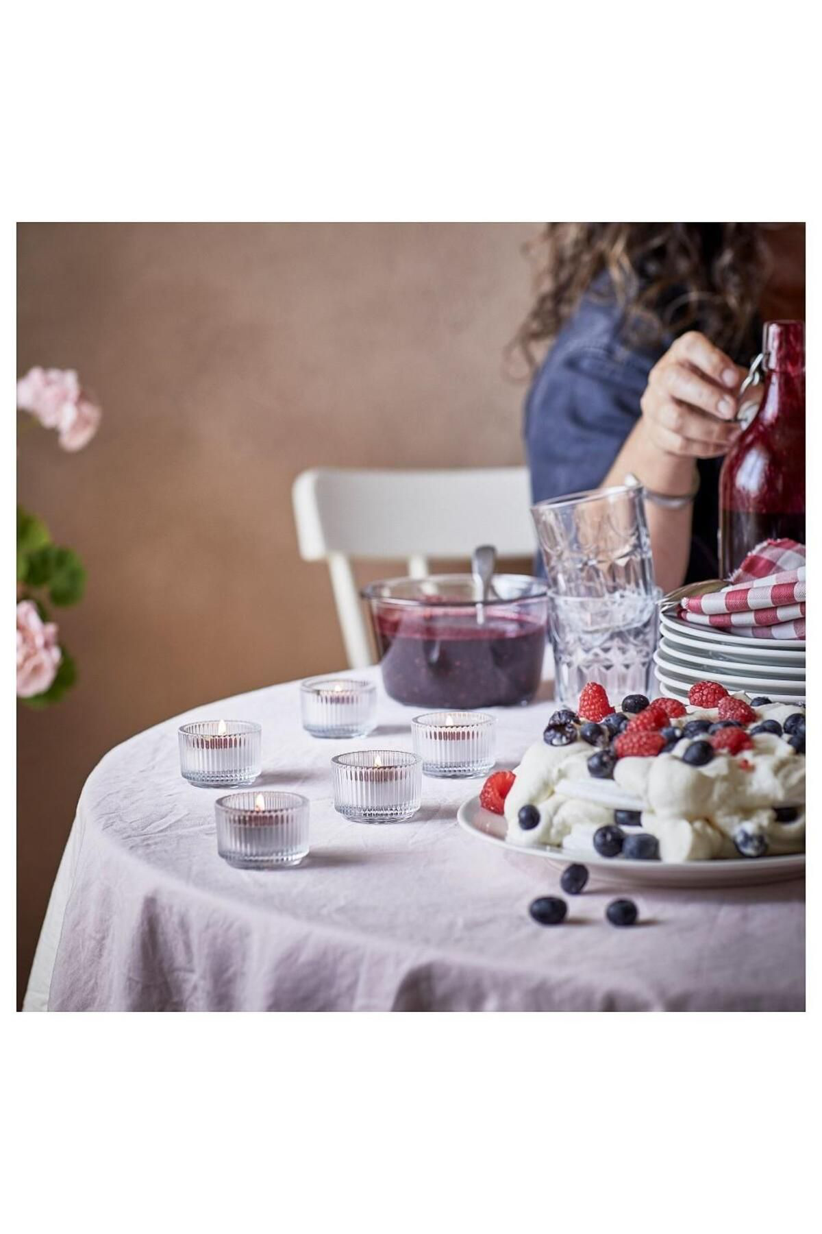 İkea Störtskön Kokulu Tealight Mum Kirmizi 3,5 Saat Yabani Meyveler 20
