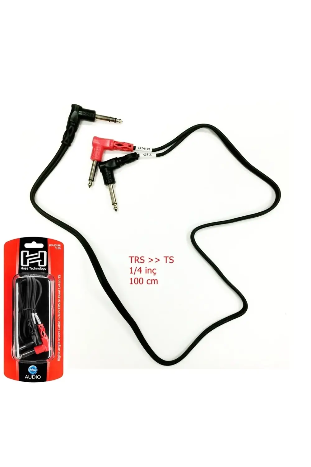 STP-201RR 1/4 inç TRS M Dual TS M Insert kablo 1 mt