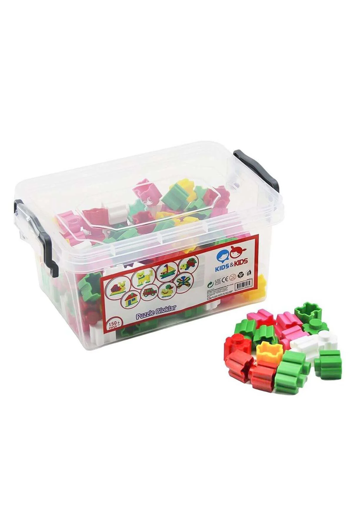 Str-114 Kids Kids 150 Parça Puzzle Bloklar Koli 25 Pk