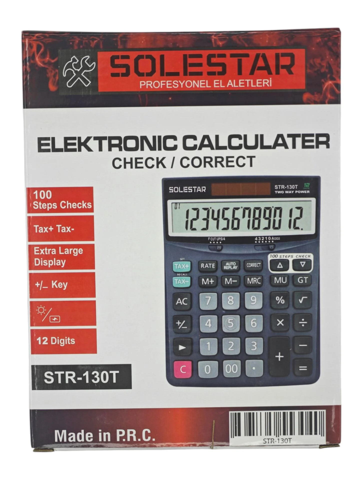 STR-130T   Solestar Elektronik Hesap Makinesi