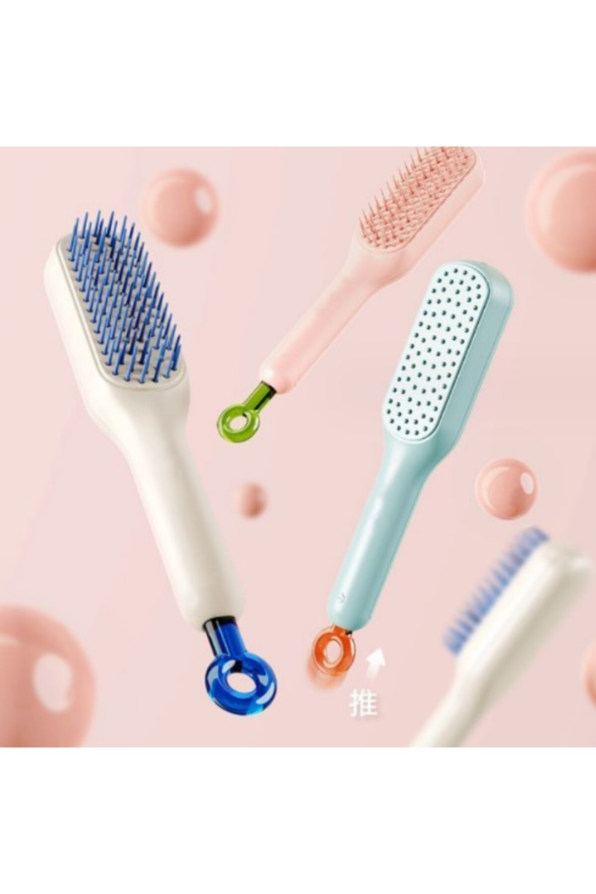 STR kolay temizlenen saç fırçası