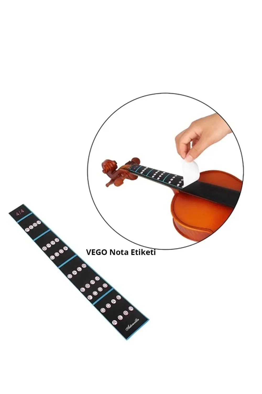 Str44 4/4 (TAM BOY) Öğrenci Keman Yay Yastık Reçine 1 Takım Tel