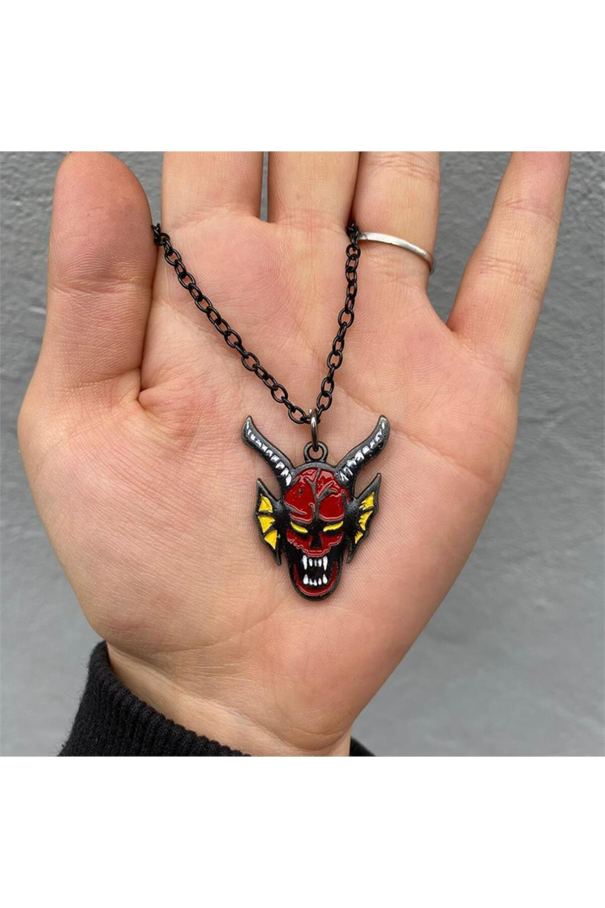 Stranger Things 4. Sezon Hellfire Club Devil Head Kolye