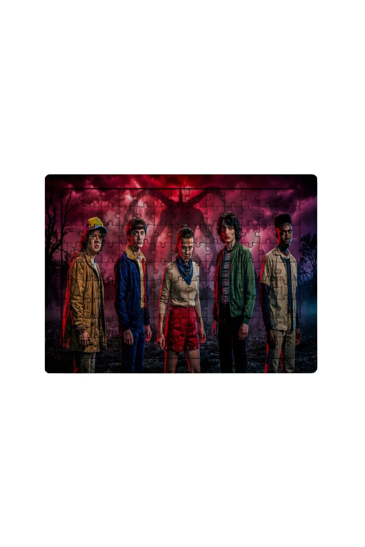 Stranger Things 99 Parça Ayaklı Puzzle – Dekoratif Çocuk Yapbozu 