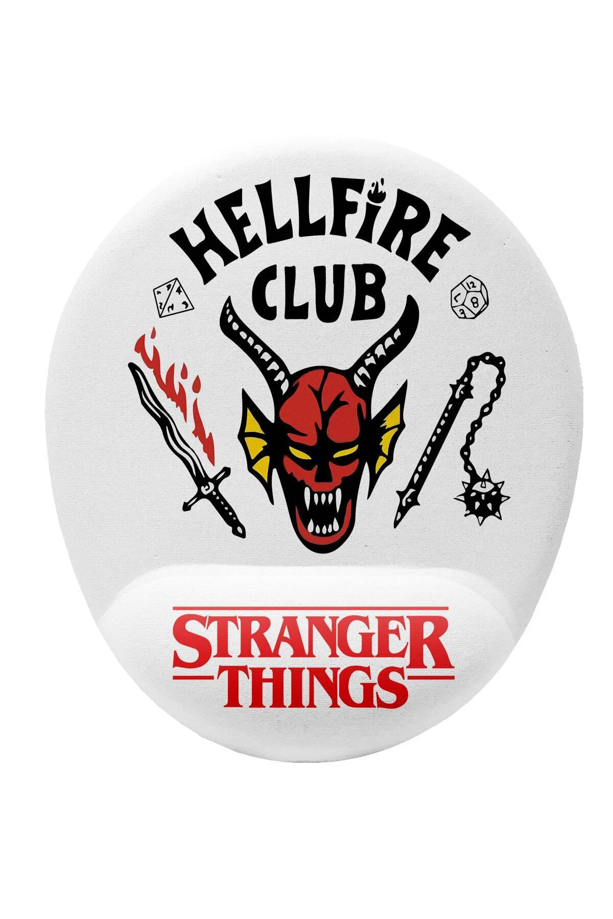 Stranger Things Hellfire Bilek Destekli Mouse Pad Ergonomik Kayma