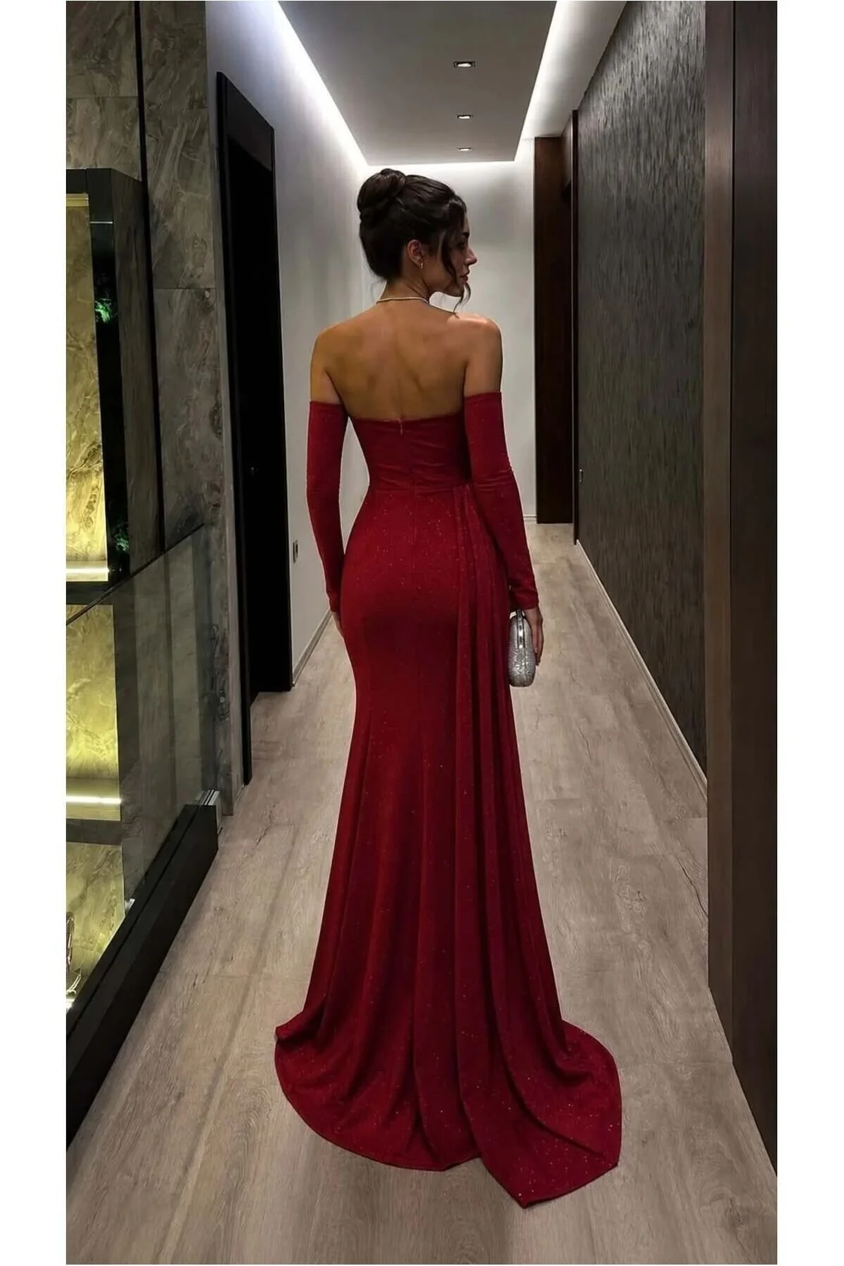 Straplez Balık Abiye Kesim Elbise Straplez Balık Abiye Kesim Elbise - Görsel 3
