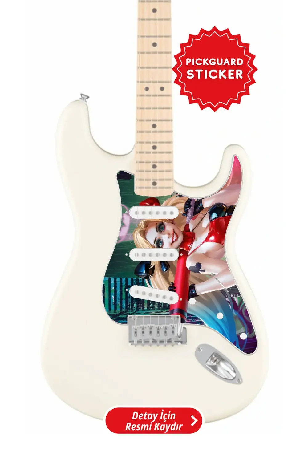 Strat Kasa Elektro Gitar Sss Pickguard Sticker (H.QUİNN)