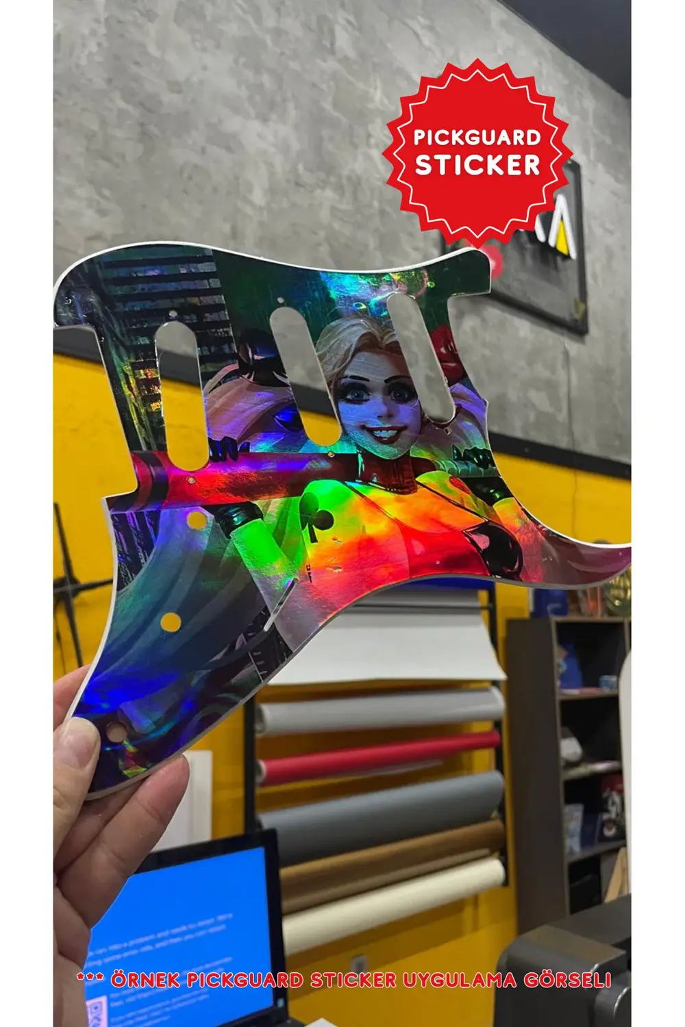 Strat Kasa Elektro Gitar Sss Pickguard Sticker (H.QUİNN)