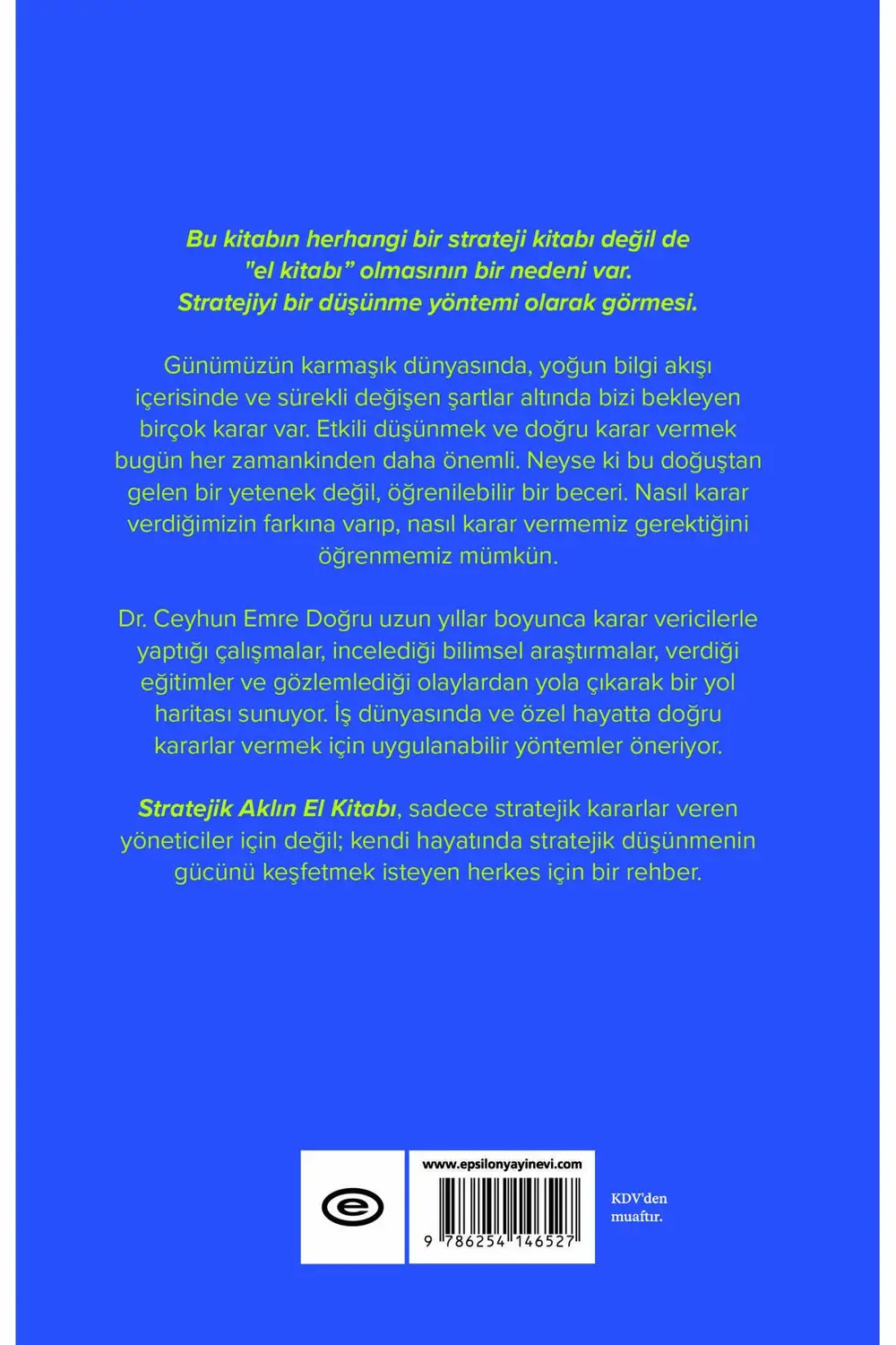 Stratejik Aklın El Kitabı - Ceyhun Emre Doğru