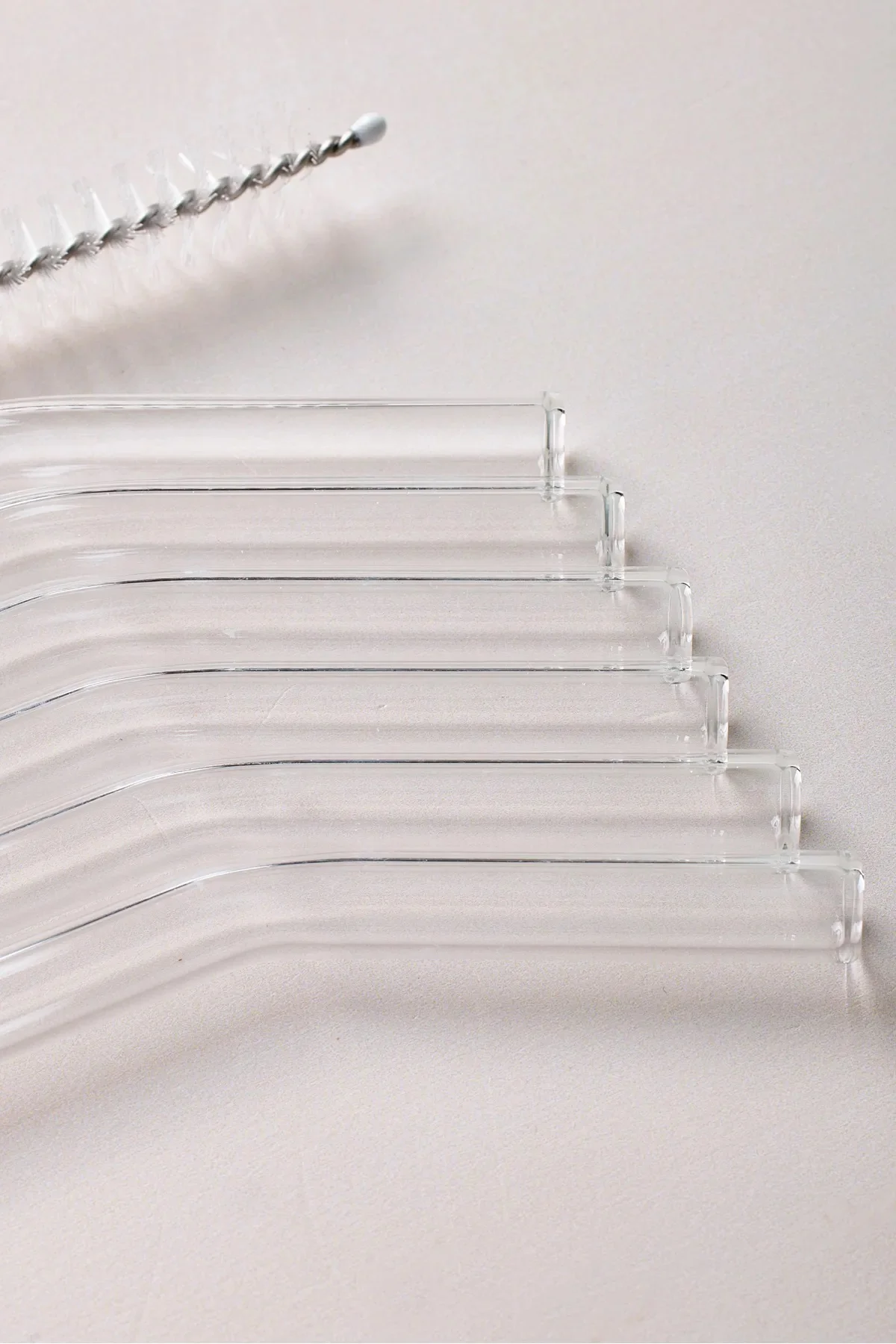 Straw 6'lı Şeffaf Cam Eğimli Isıya Dayanıklı (Borosilikat) Pipet 