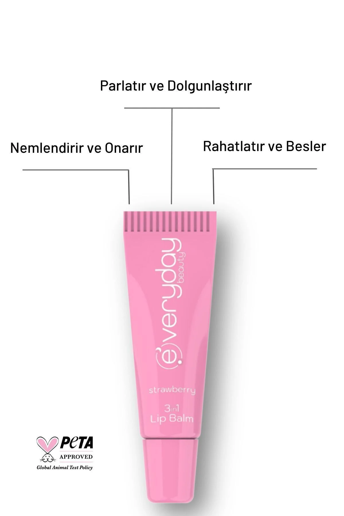 Strawberry 3 in 1 The Lip Balm*24 Strawberry 3 in 1 The Lip Balm*24 - Görsel 5
