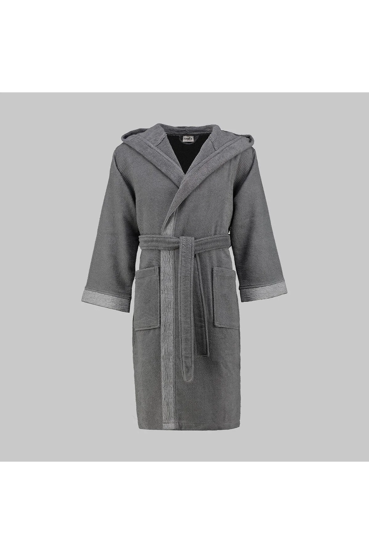 Street Antrasit %100 Pamuk X-Large Beden Bornoz