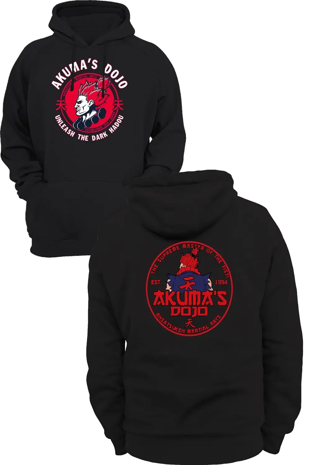 Street Fighter Akuma Dojo Baskılı 3 Ipl. Şardonlu, %100 Pamuk, Ka