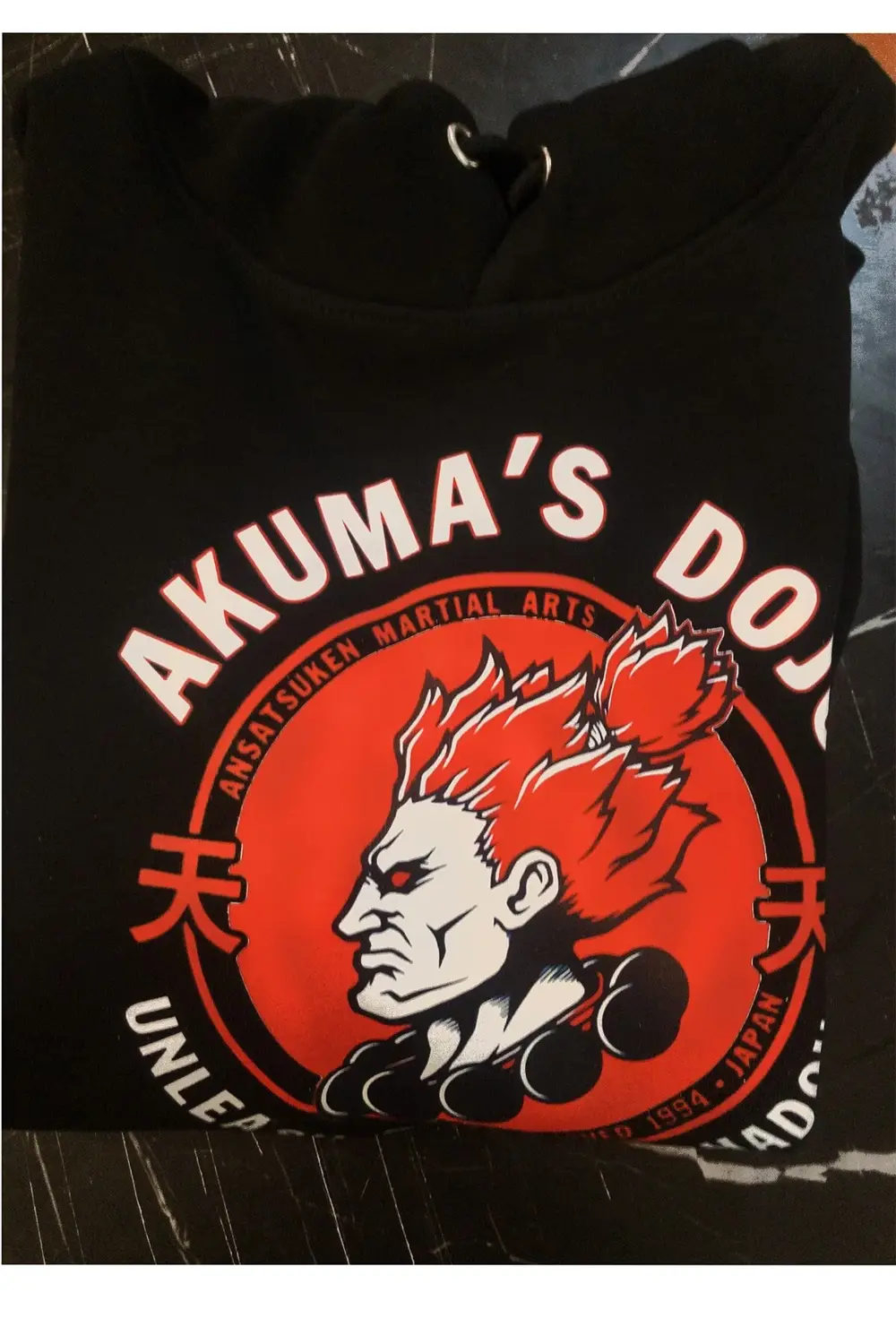 Street Fighter Akuma Dojo Baskılı 3 Ipl. Şardonlu, %100 Pamuk, Ka