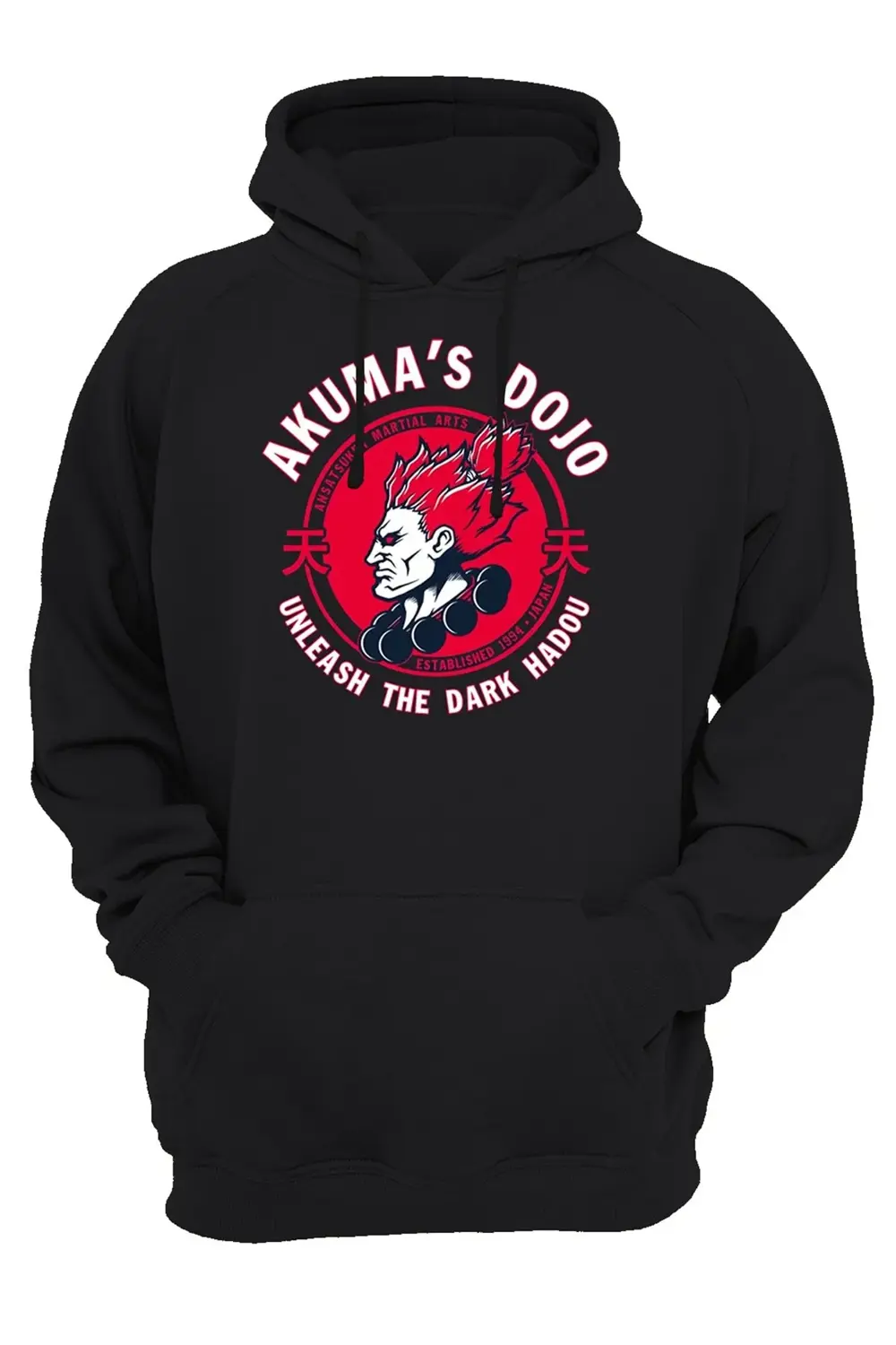 Street Fighter Akuma Dojo Baskılı 3 Ipl. Şardonlu, %100 Pamuk, Ka