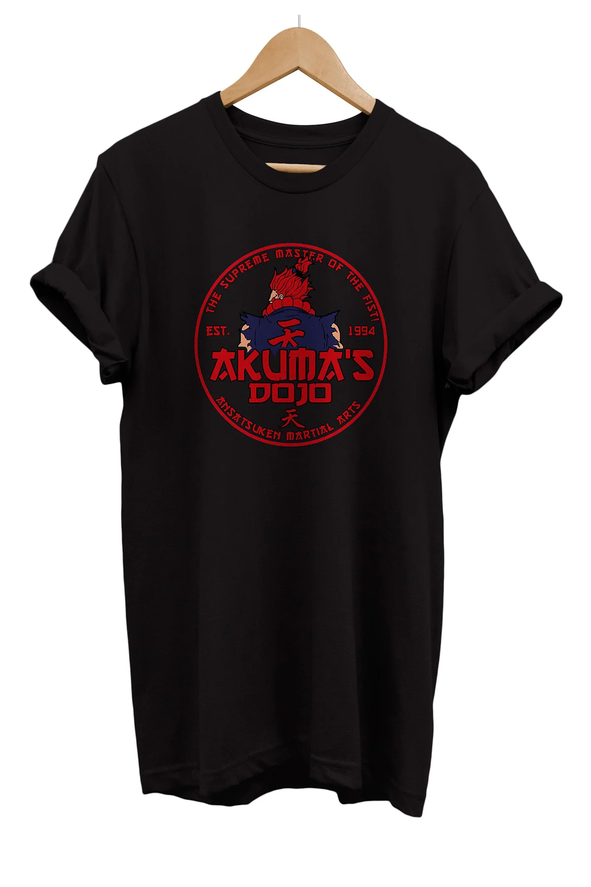 Street Fighter Akuma Dojo 2 Baskılı Fermuarsız Kapüşonlu Sweatshi