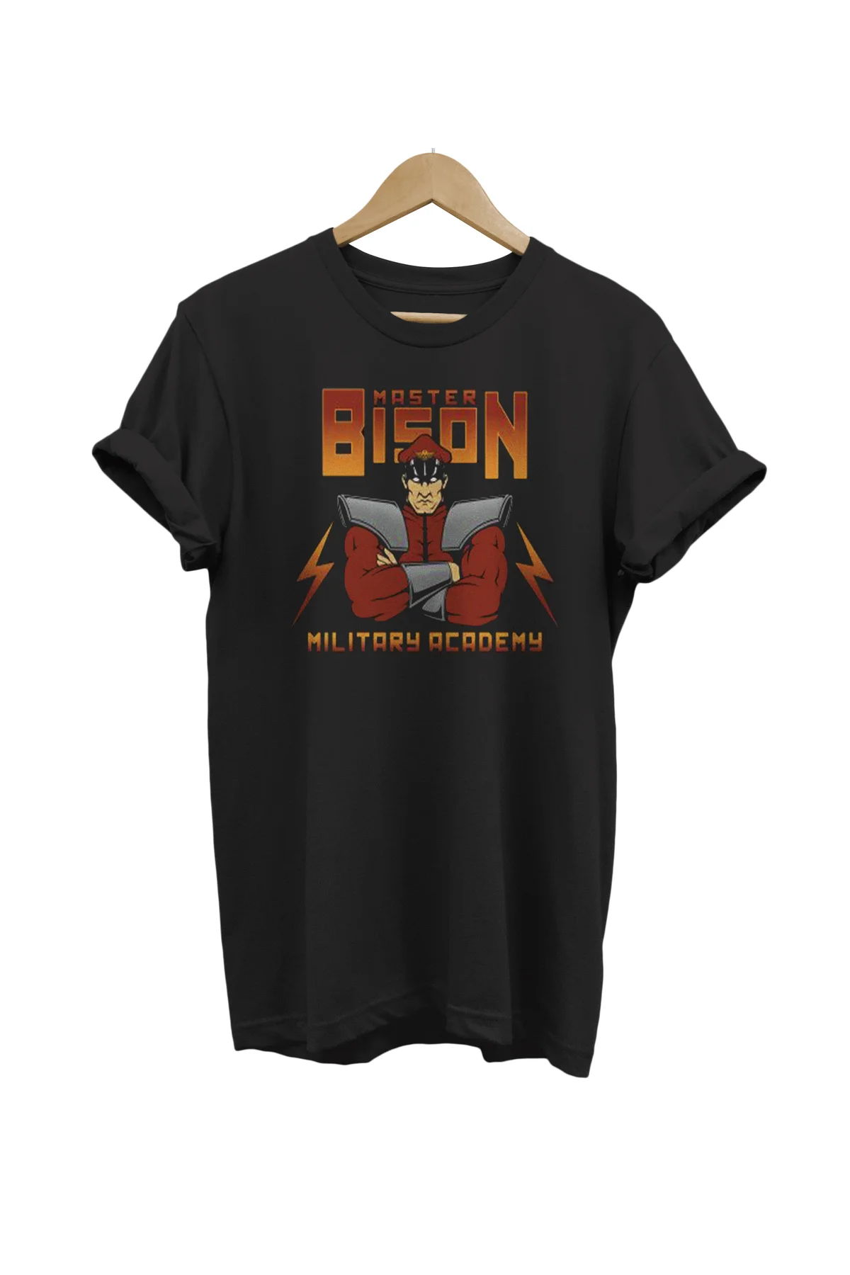 Street Fighter Mr. Bıson Baskılı %100 Pamuk Oversize Siyah T-shirt