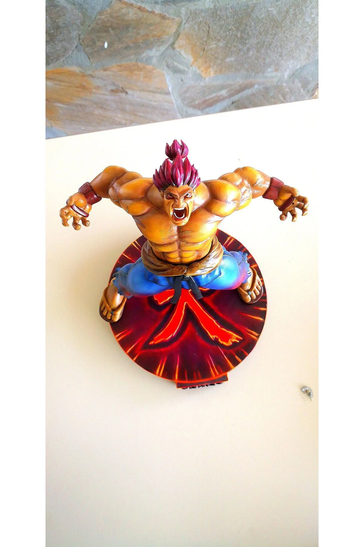 Street Fighter Öfkeli Akuma Figür Street Fighter Öfkeli Akuma Obje 25CM Büyük Boy