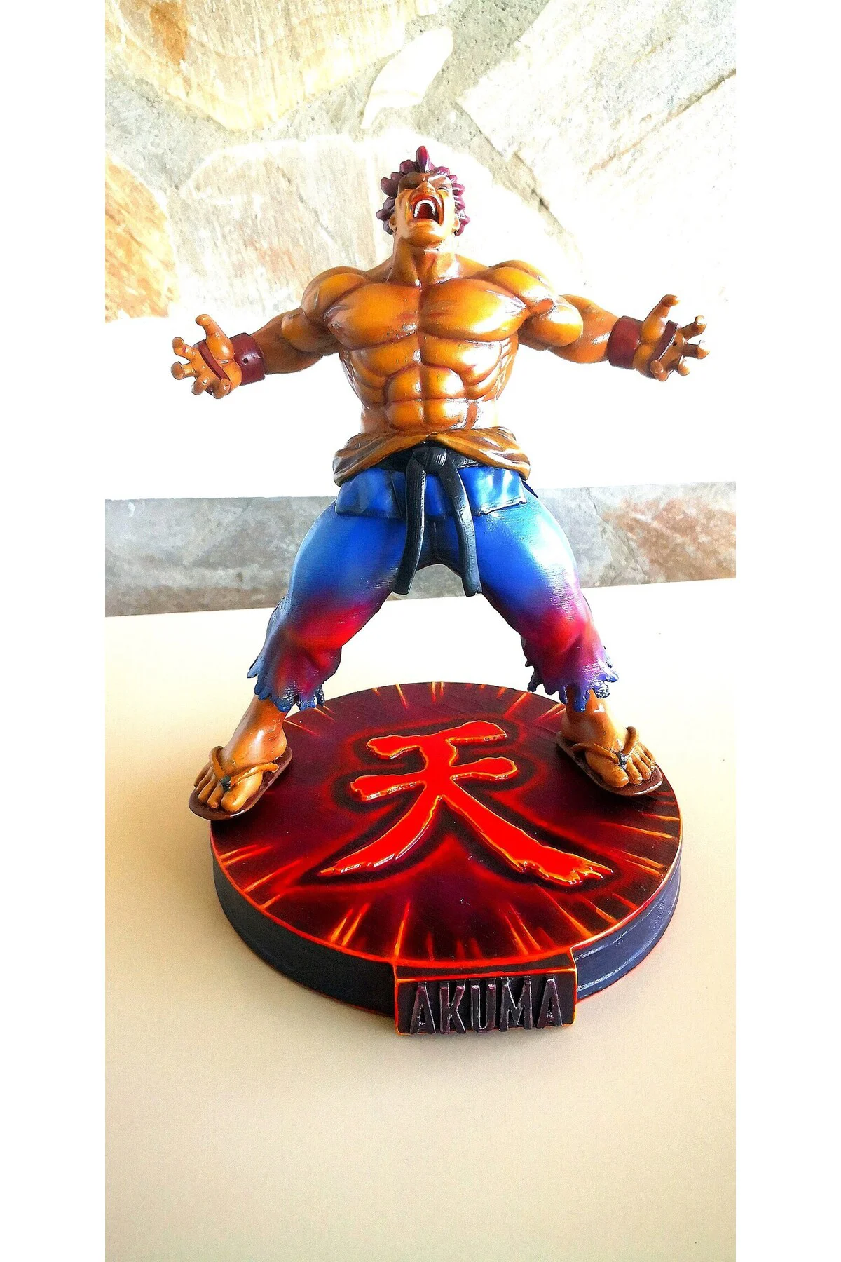 Street Fighter Öfkeli Akuma Figür Street Fighter Öfkeli Akuma Obje 25CM Büyük Boy
