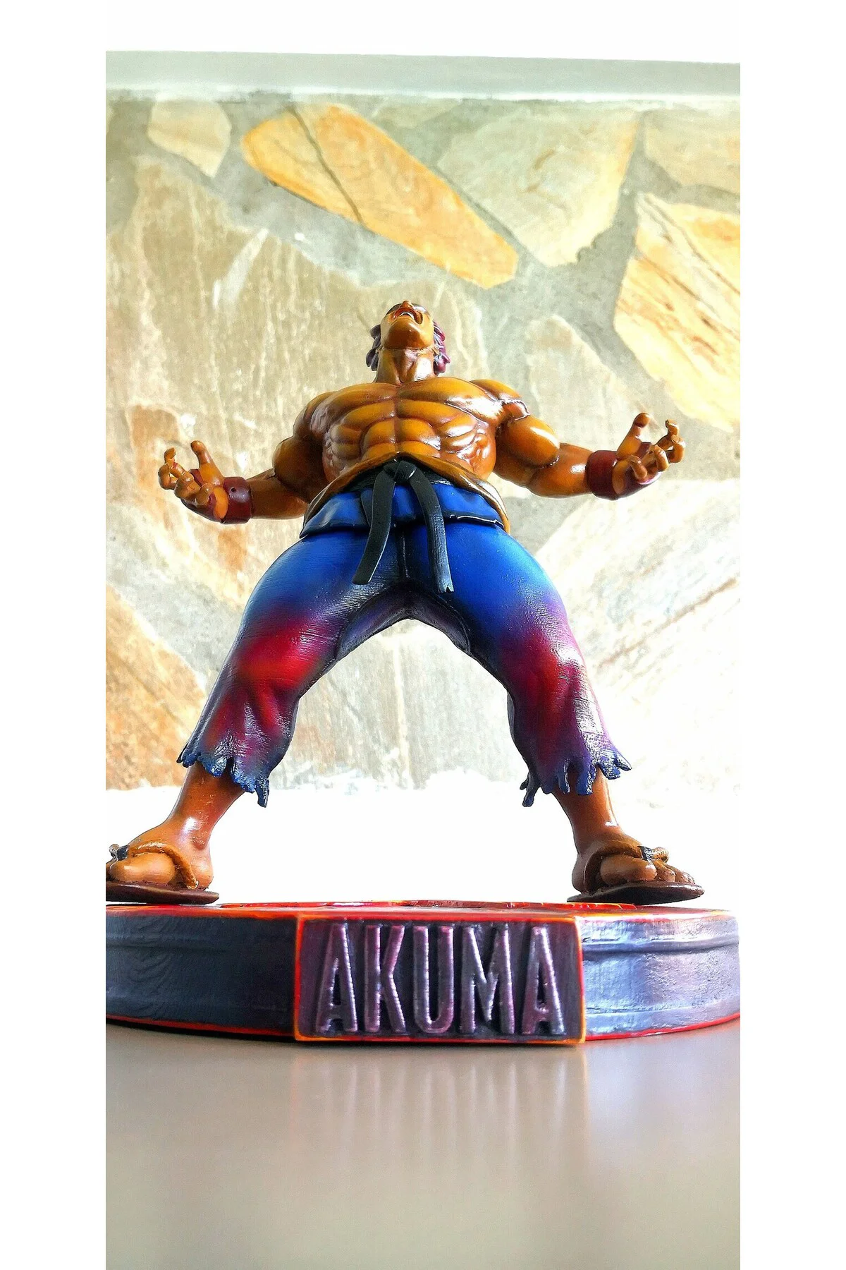 Street Fighter Öfkeli Akuma Figür Street Fighter Öfkeli Akuma Obje 25CM Büyük Boy