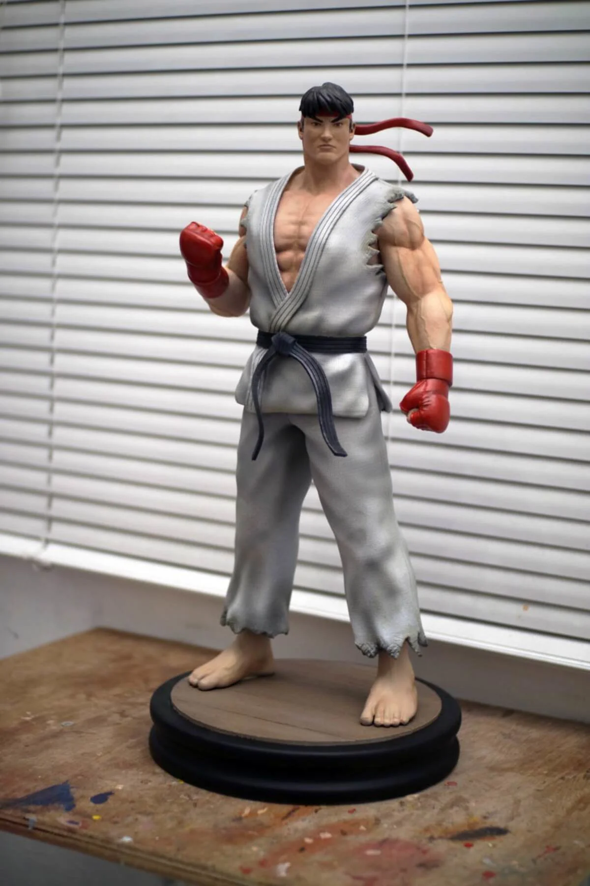 Street Fighter Ryu Boyalı Figür Street Fighter Ryu Hoshi Figür Büyük Boy 25CM