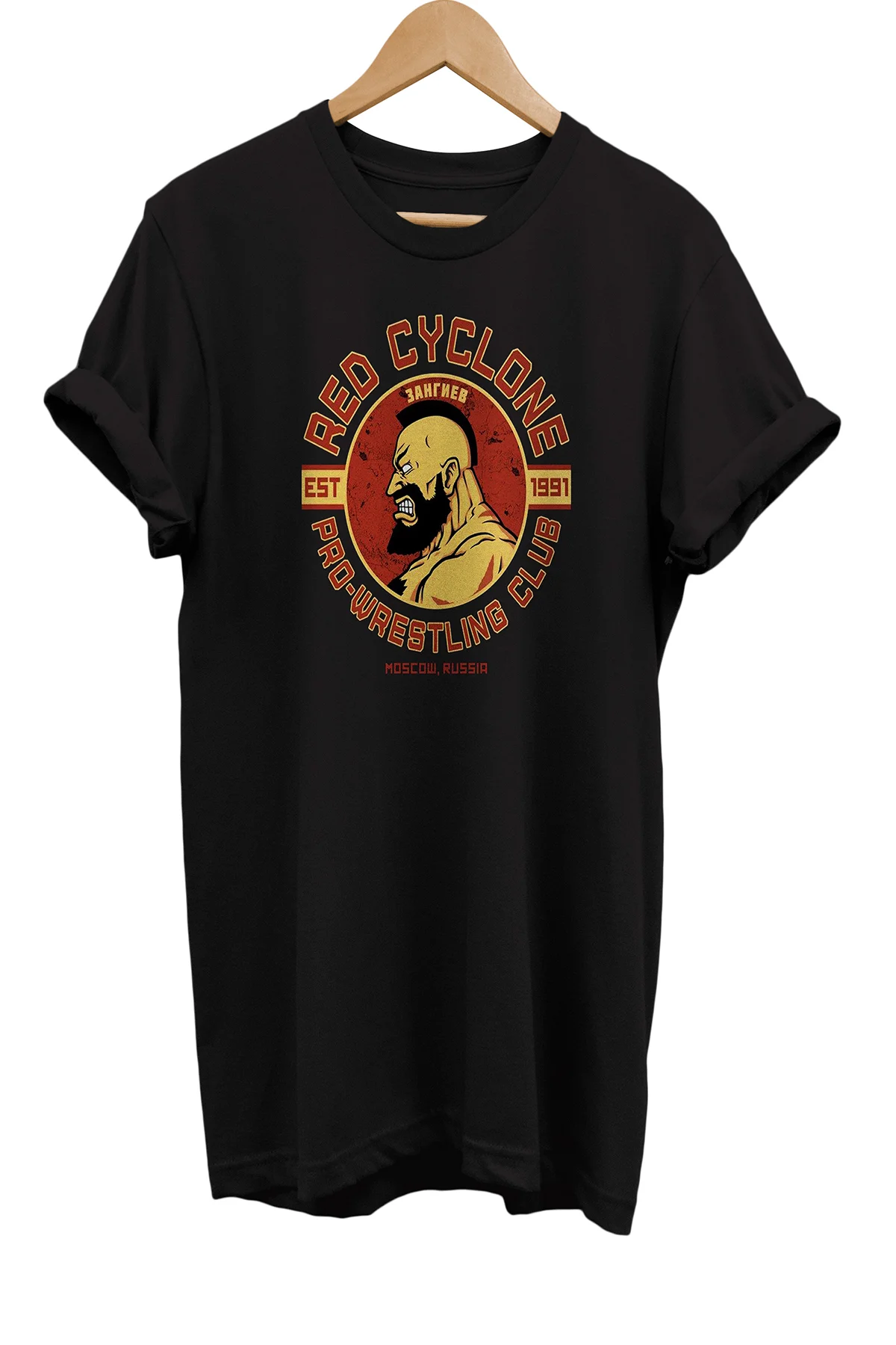 Street Fighter Zangief Gym Baskılı %100 Pamuk Oversize T-shirt Bü