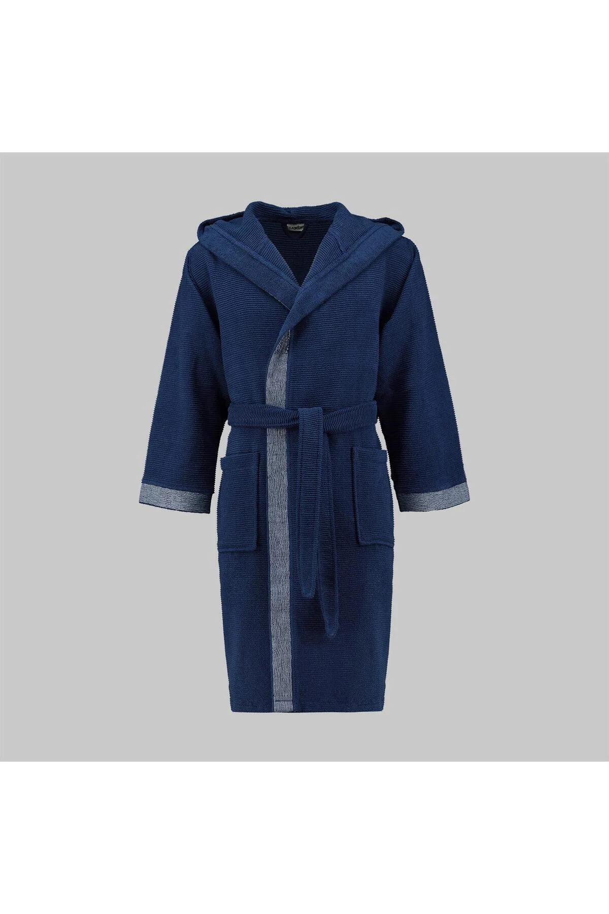 Street Lacivert %100 Pamuk Large Beden Bornoz Lacivert