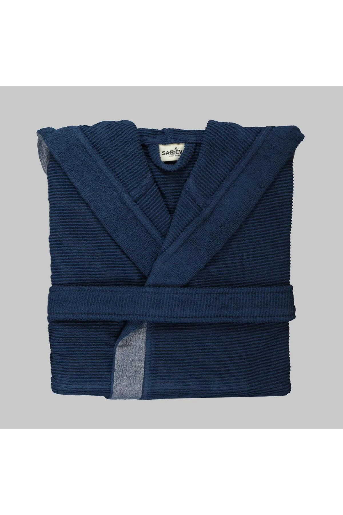 Street Lacivert %100 Pamuk Large Beden Bornoz Lacivert