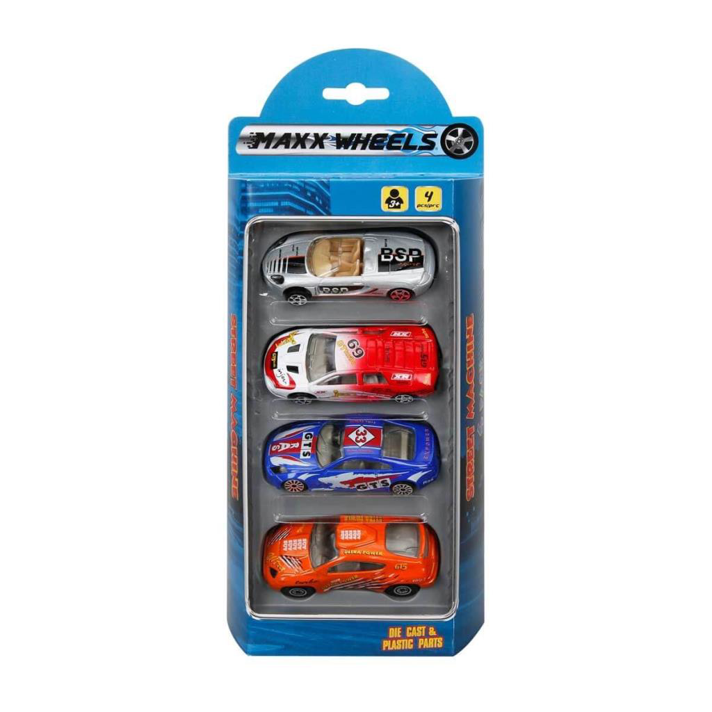 Street Machine 4'lü Mini Araçlar Street Machine 4'lü Mini Araçlar