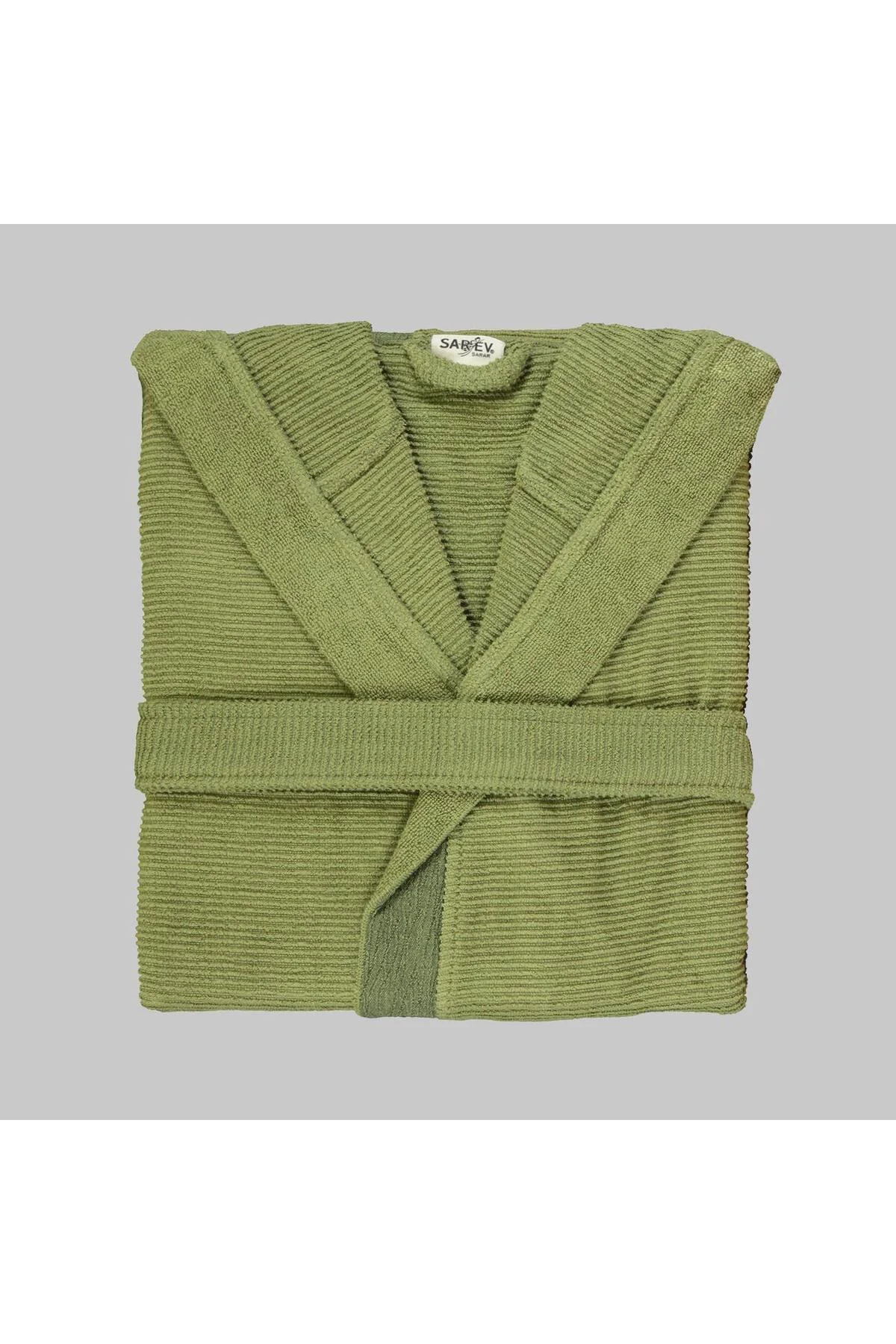 Street Yeşil %100 Pamuk Large Beden Bornoz Yeşil